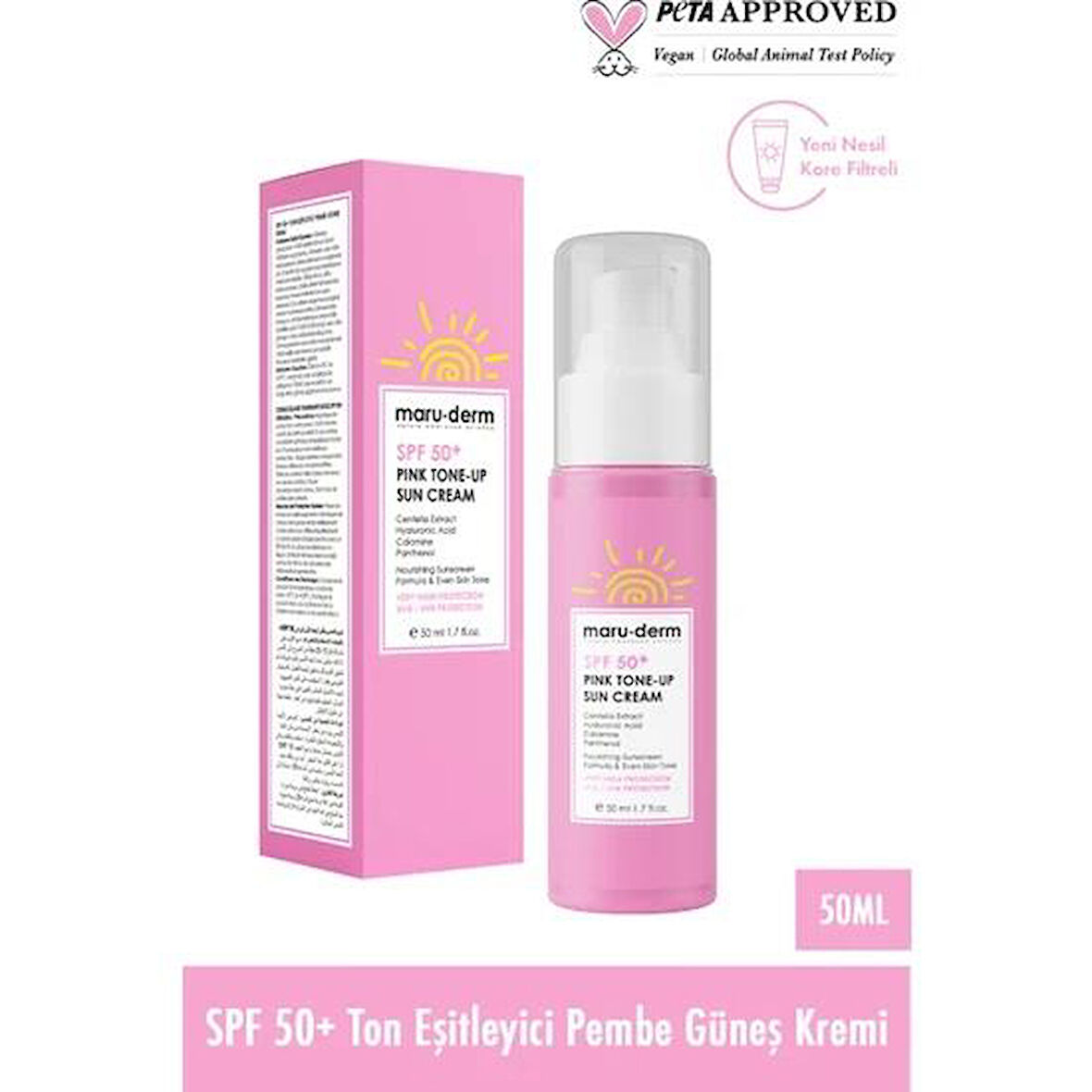 Maru Derm Güneş Kremi Ton Eşitleyici Spf 50 50 Ml