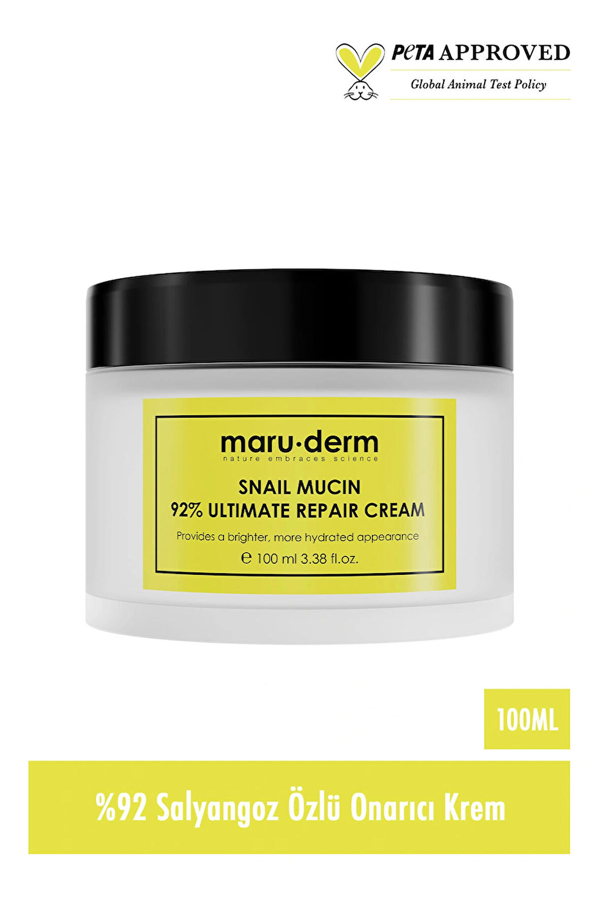 Maru.Derm Snail Mucin 92% Ultimate Repair Cream 100 ML - Salyangoz Özlü Nemlendirici ve Besleyici Krem