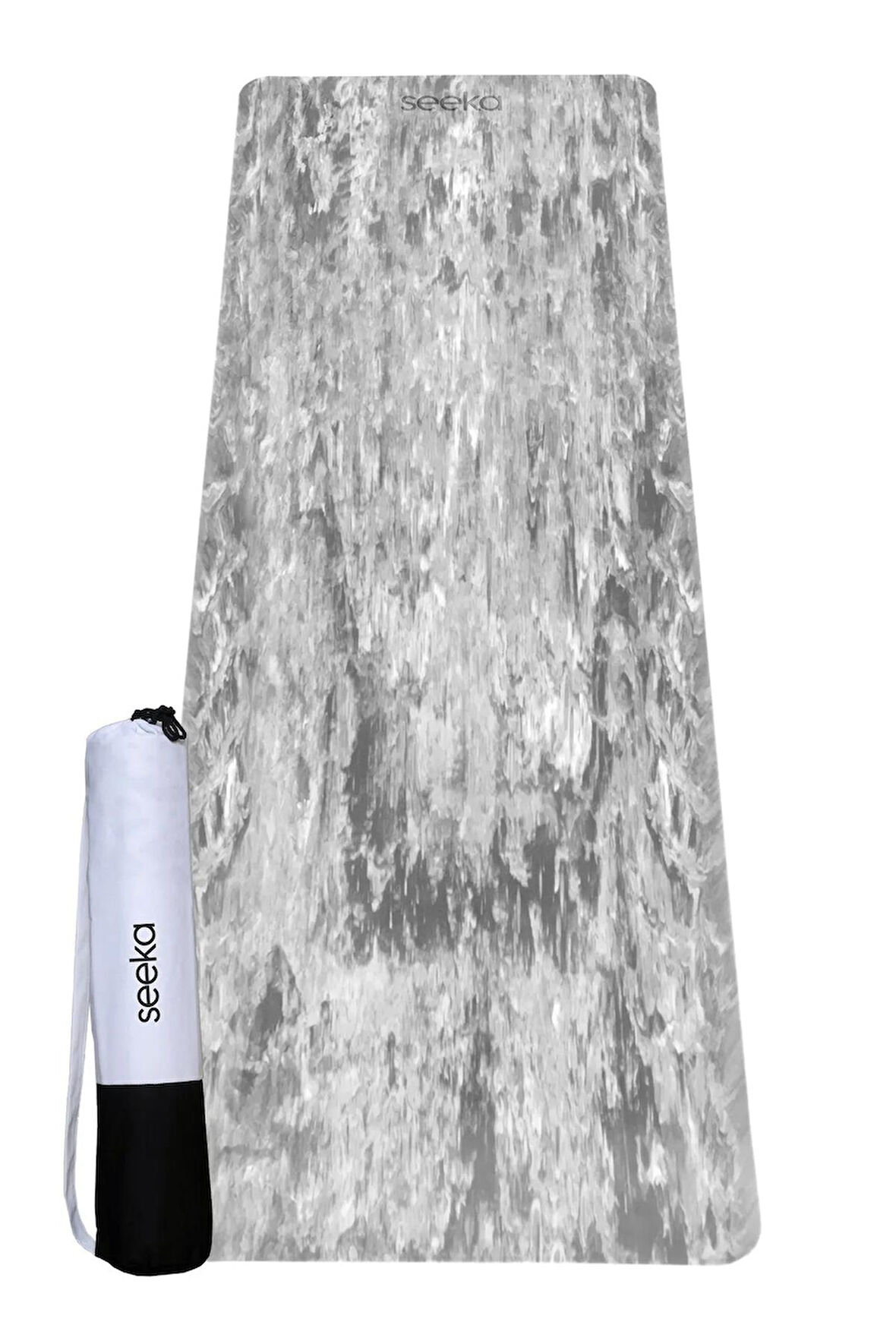 Seeka Marble Yoga Matı - Gri (183cm x 68cm Eksta Geniş Ekstra Uzun)
