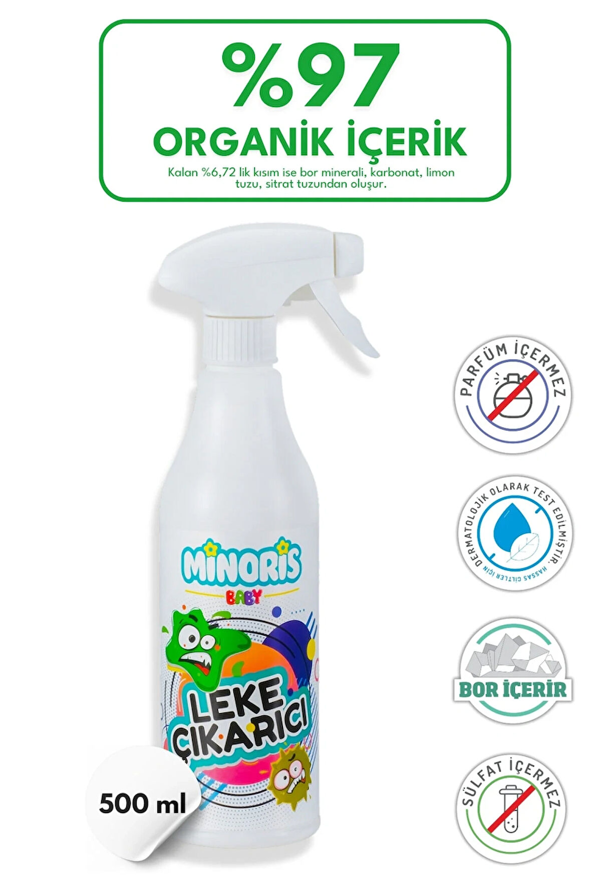 Minoris Baby Organik Leke Çıkarıcı Sprey 500ml