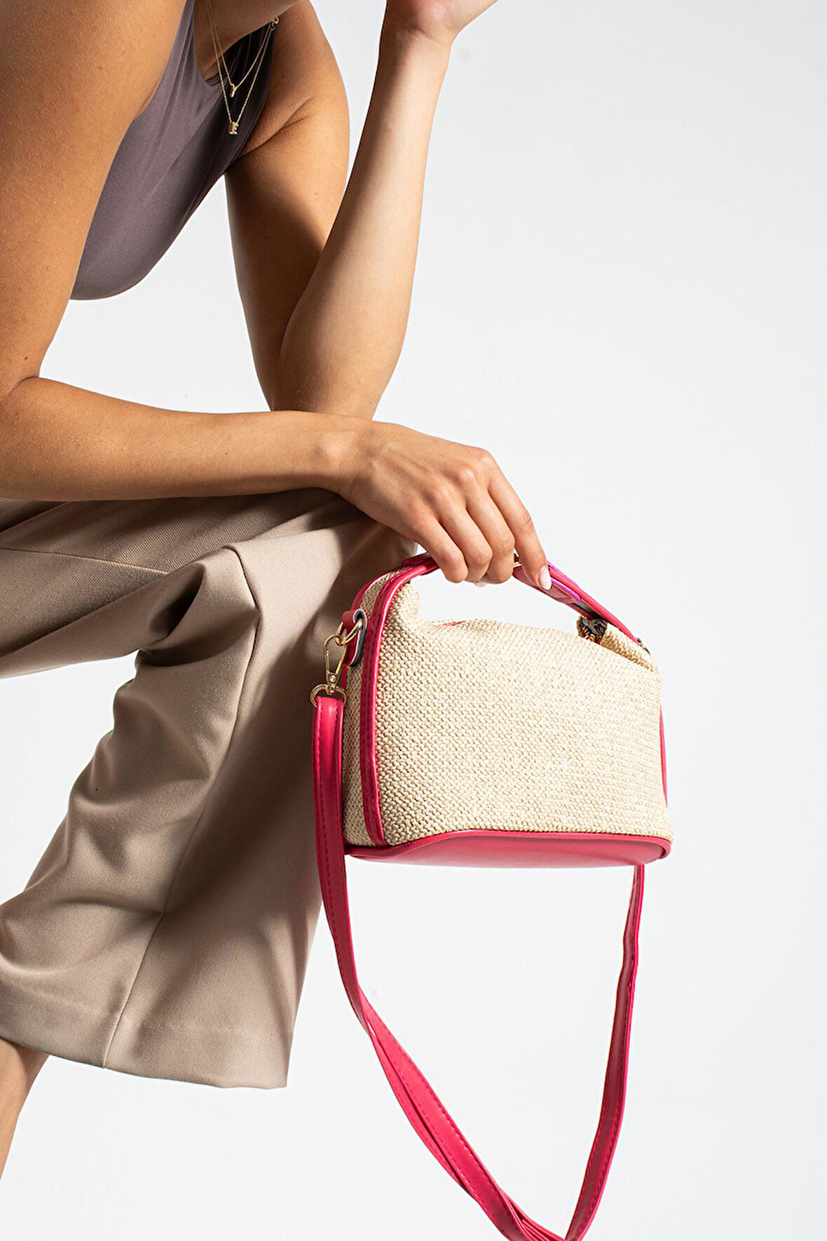 Cosmos Hasır Kadın Omuz Çantası BP-4862O