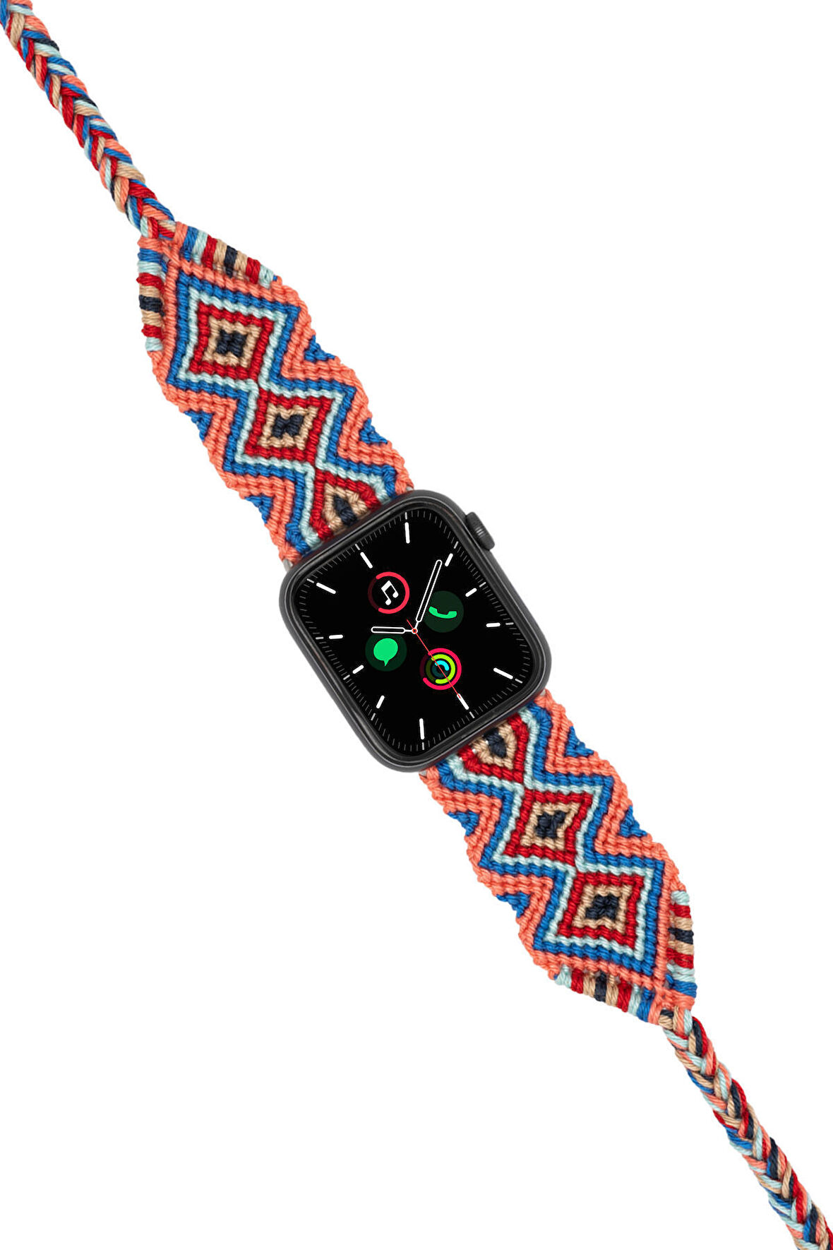 Hippi Anatolia Silver 42-44-45-49 mm Apple Watch Uyumlu Braided Band 