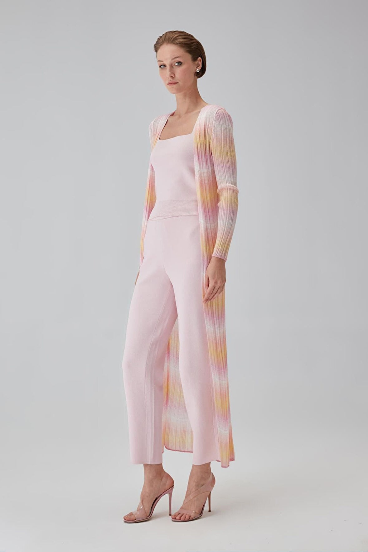 Kadın Triko Uzun Hırka - Mix | S