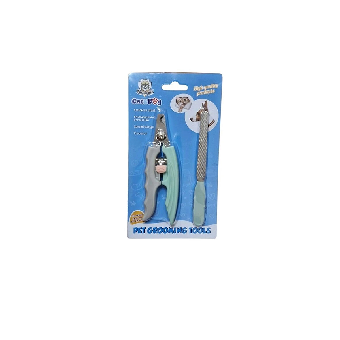 KL5045-A2 Törpülü Evcil Hayvan Tırnak Makası Seti 19.8*11cm, Köpek Kedi Tırnak Kesme Aleti