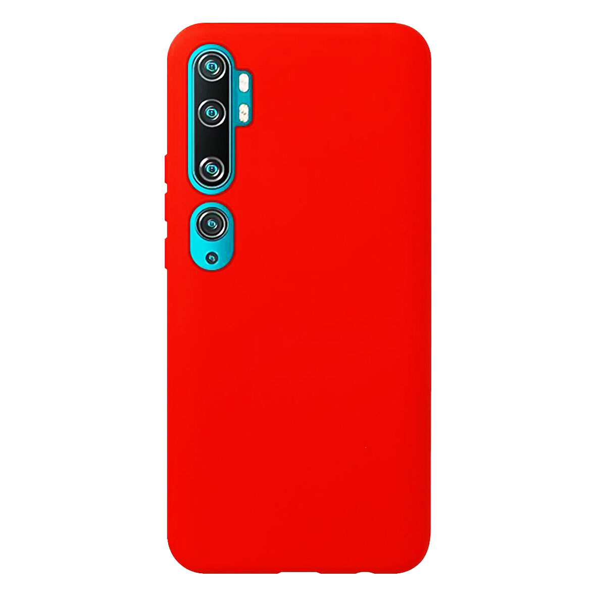 Mi Note 10 ile Uyumlu Cappy Silikon Kılıf Kırmızı