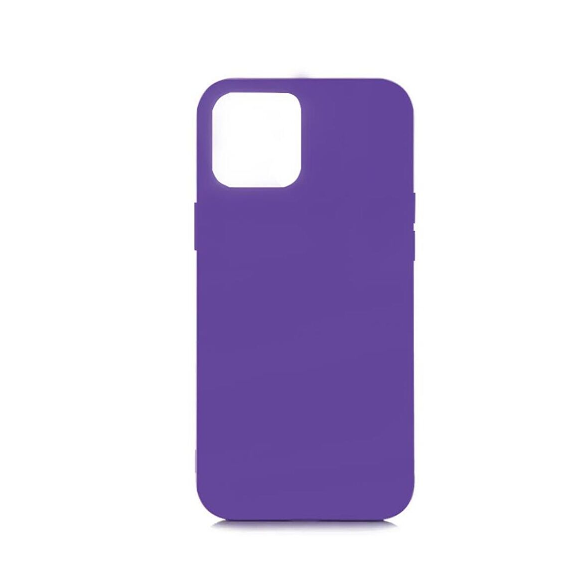 iPhone 12 Mini (5.4") ile Uyumlu Cappy Silikon Kılıf Koyu Mor