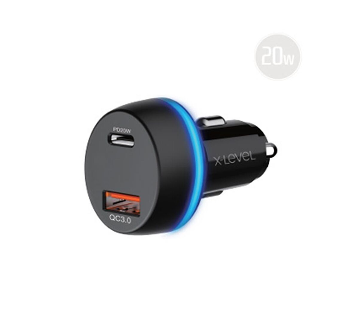 X-ChargerDrive 2 Port Araç İçi Ultra Hızlı Şarj Aleti Tüm iPhone ve Android  Xlevel