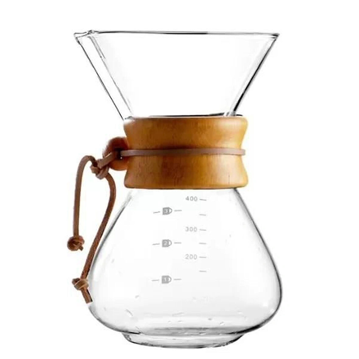 Chemex - 6 Cup 800 ml Ahşap Tutacaklı Kahve Demleme