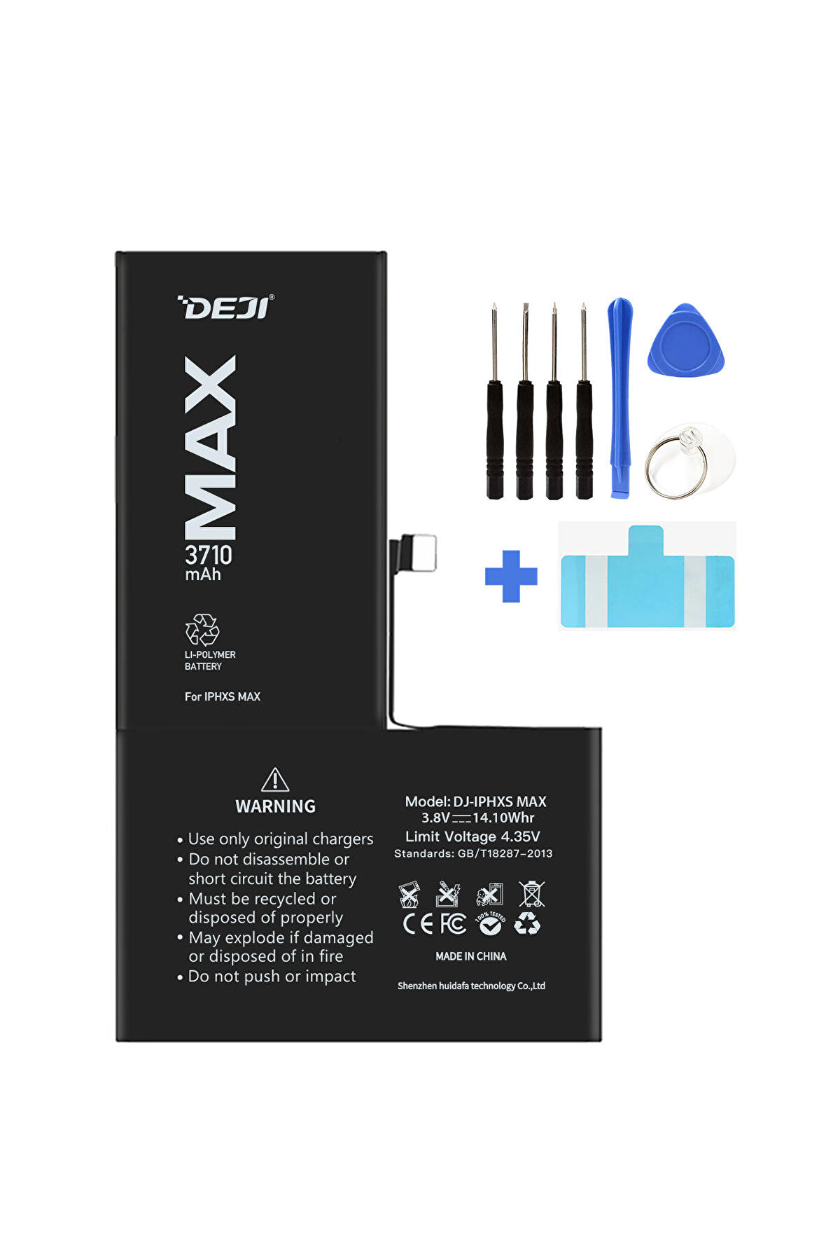 Deji iPhone XS MAX Batarya 3710 mAh Mucize Batarya Deji