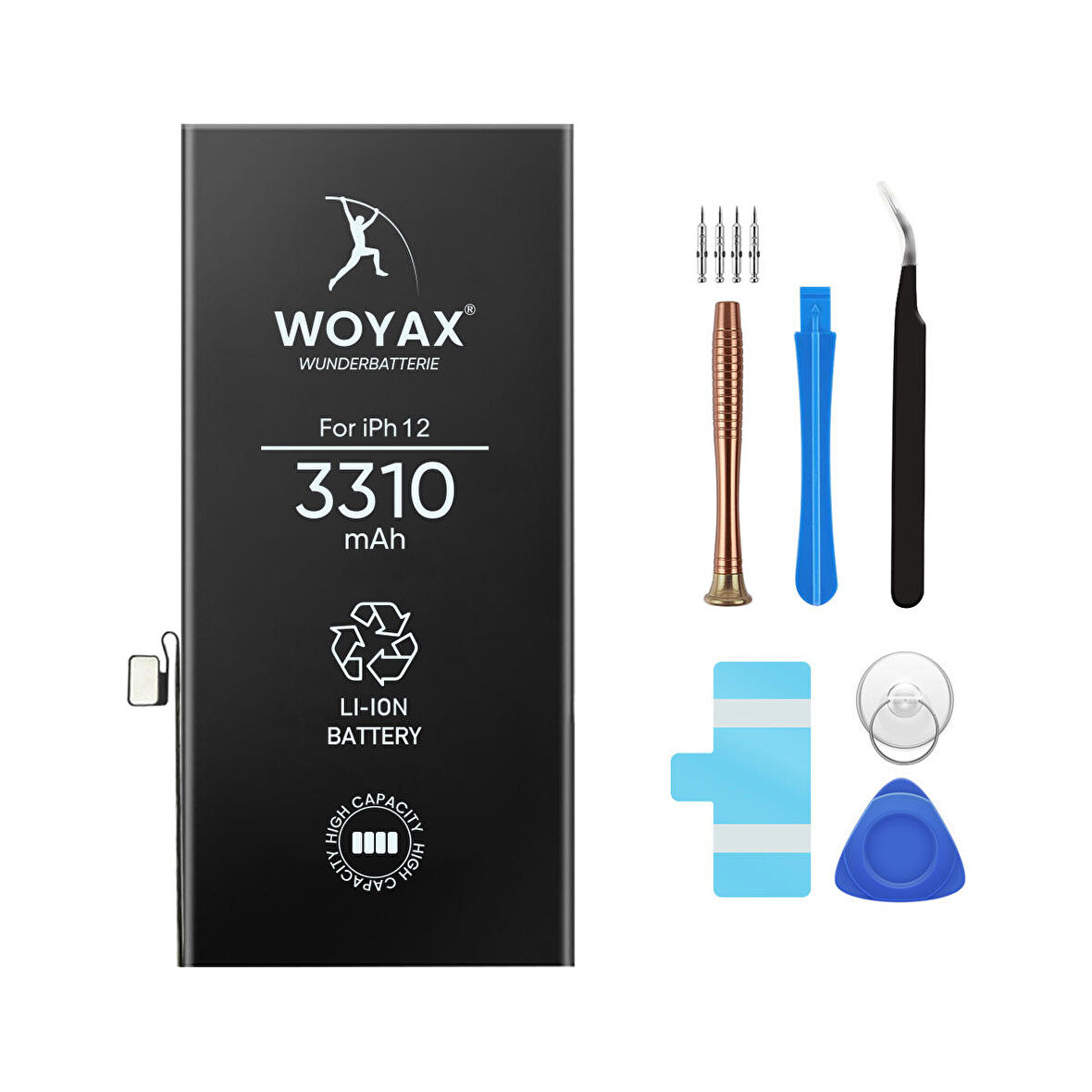 Woyax iPhone 12 Uyumlu Premium Batarya 3310mAh