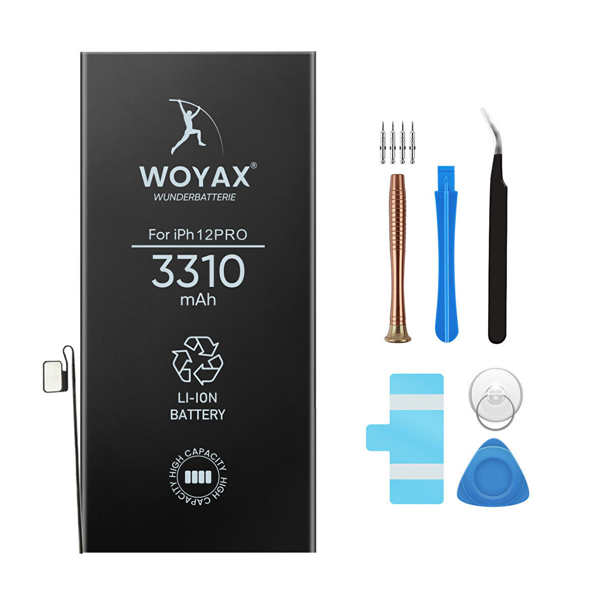 Woyax iPhone 12 Pro Uyumlu Premium Batarya 3310mAh