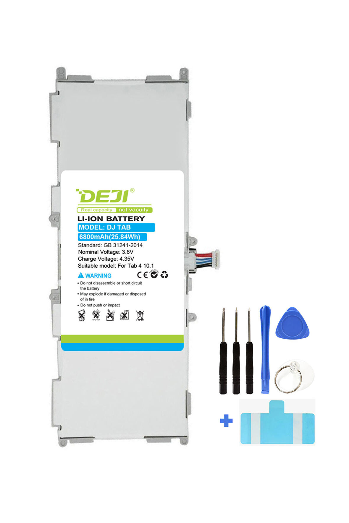 Deji Samsung Galaxy Tab 4 10.1 SM T530 / T531 / T535 Batarya Mucize Batarya Deji