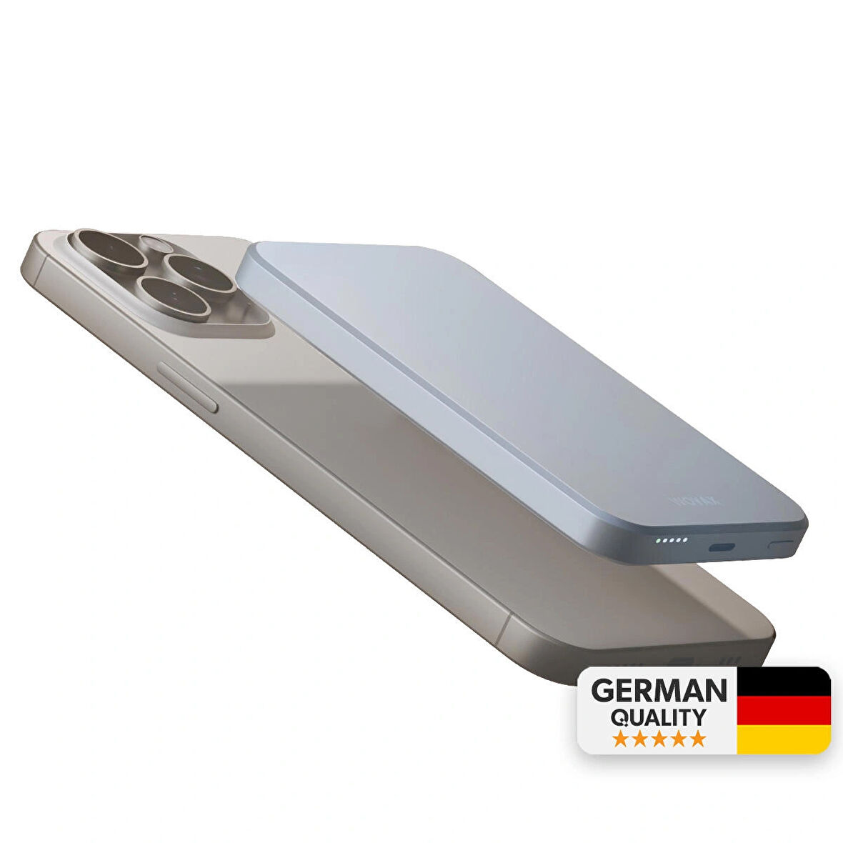 Woyax Magsafe Powerbank 5000 mAh Mavi Renk 20W Hızlı Taşınabilir Şarj Cihazı