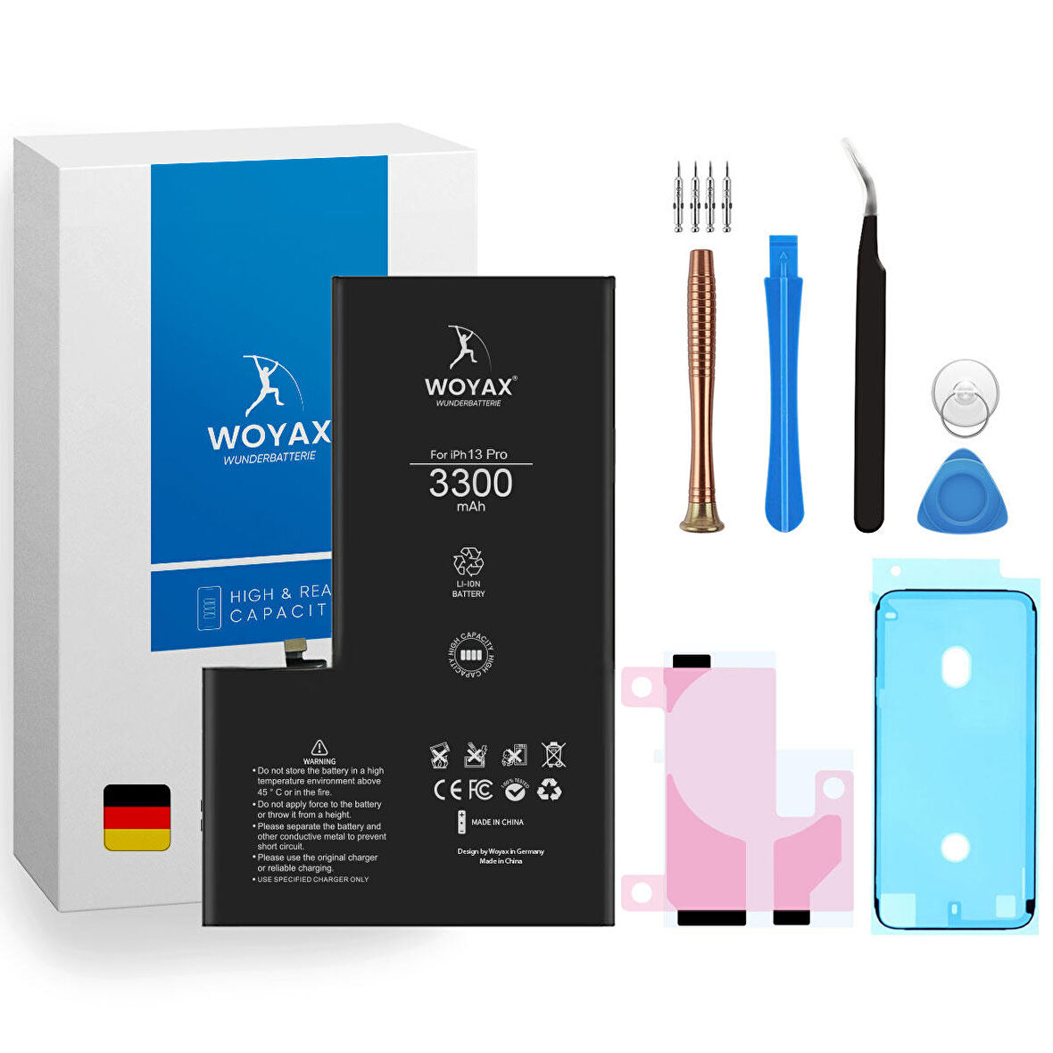 Woyax iPhone 13 Pro Premium Batarya 3300 mAh Yüksek Kapasite