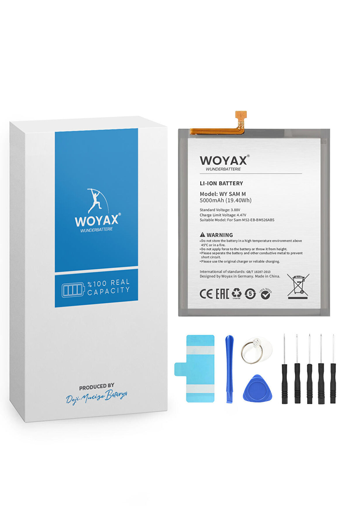 Woyax by Deji Samsung Galaxy M52 Uyumlu Batarya