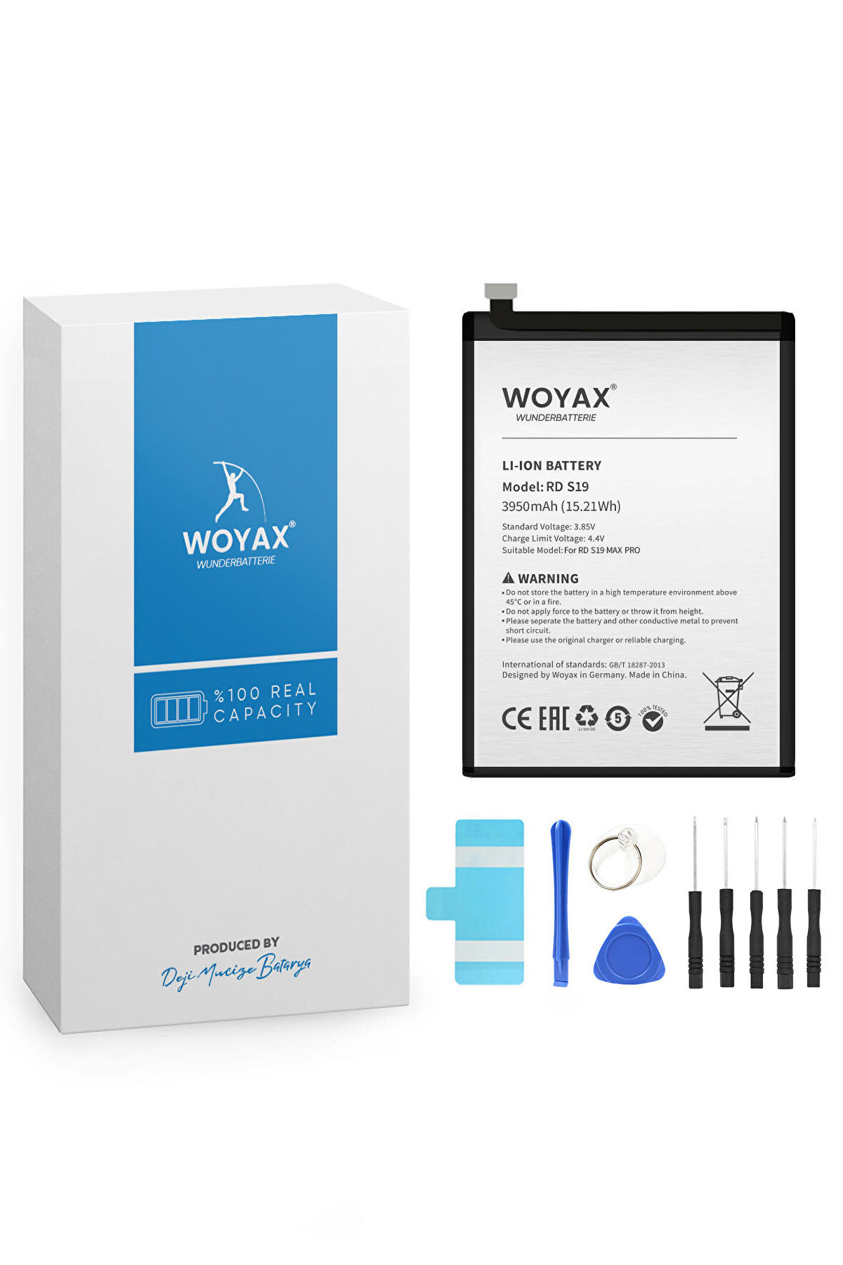 Woyax by Deji Reeder S19 Max Pro Uyumlu Batarya