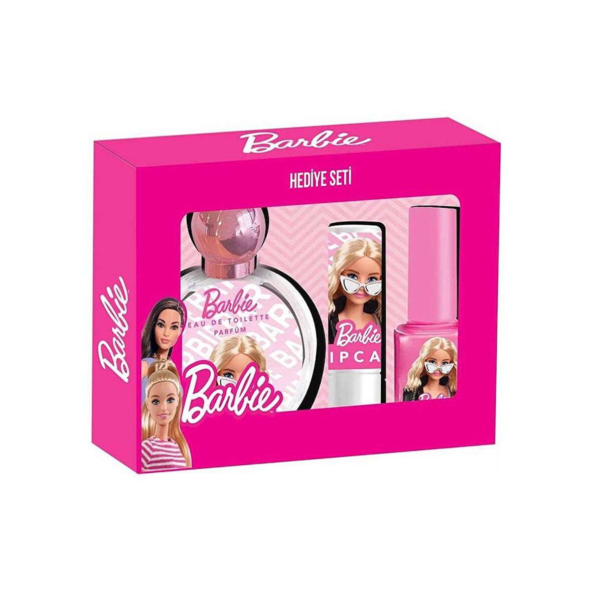 Barbie EDT Parfüm 50ML + Oje + Lipcare Dudak Koruyucu Hediye Seti