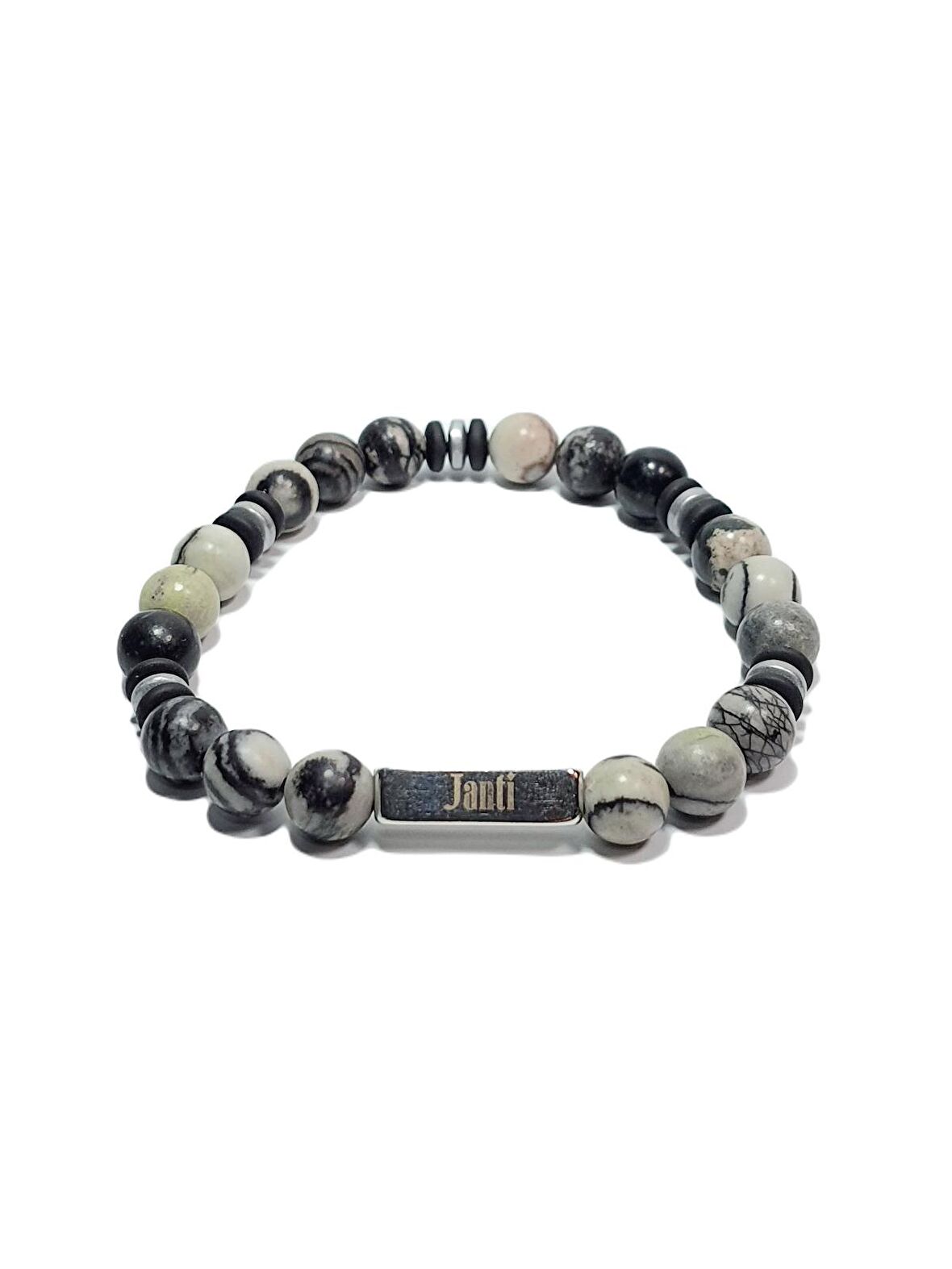 JTAW23DOB1295 JANTİ BİLEKLİK ORİJİNAL JASPER HEMATİT DOĞALTAŞ GARANTİLİ FATURALI