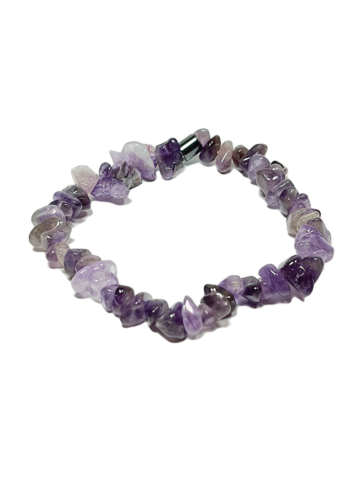 JTSS25DOB1511 AMETİST HEMATİT MOR JANTİ DOĞALTAŞ BİLEKLİK