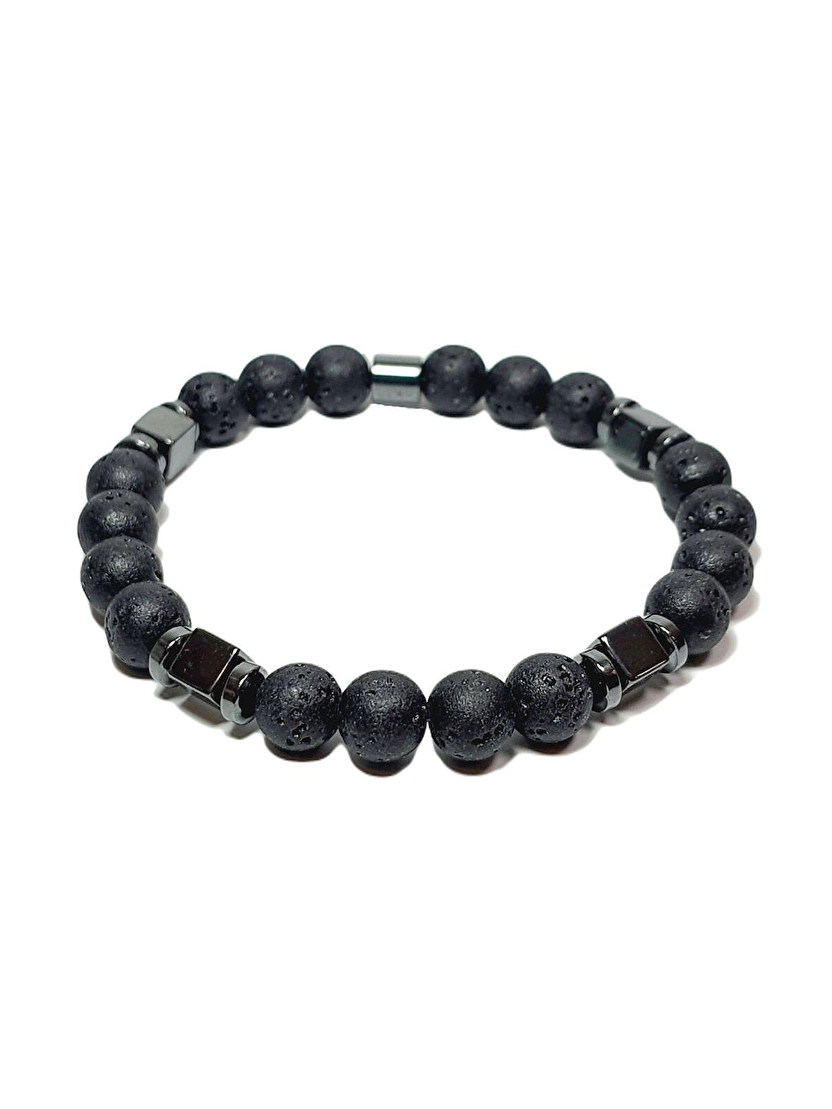 JTSS25DOB1520 LAV HEMATİT SİYAH JANTİ DOĞALTAŞ BİLEKLİK