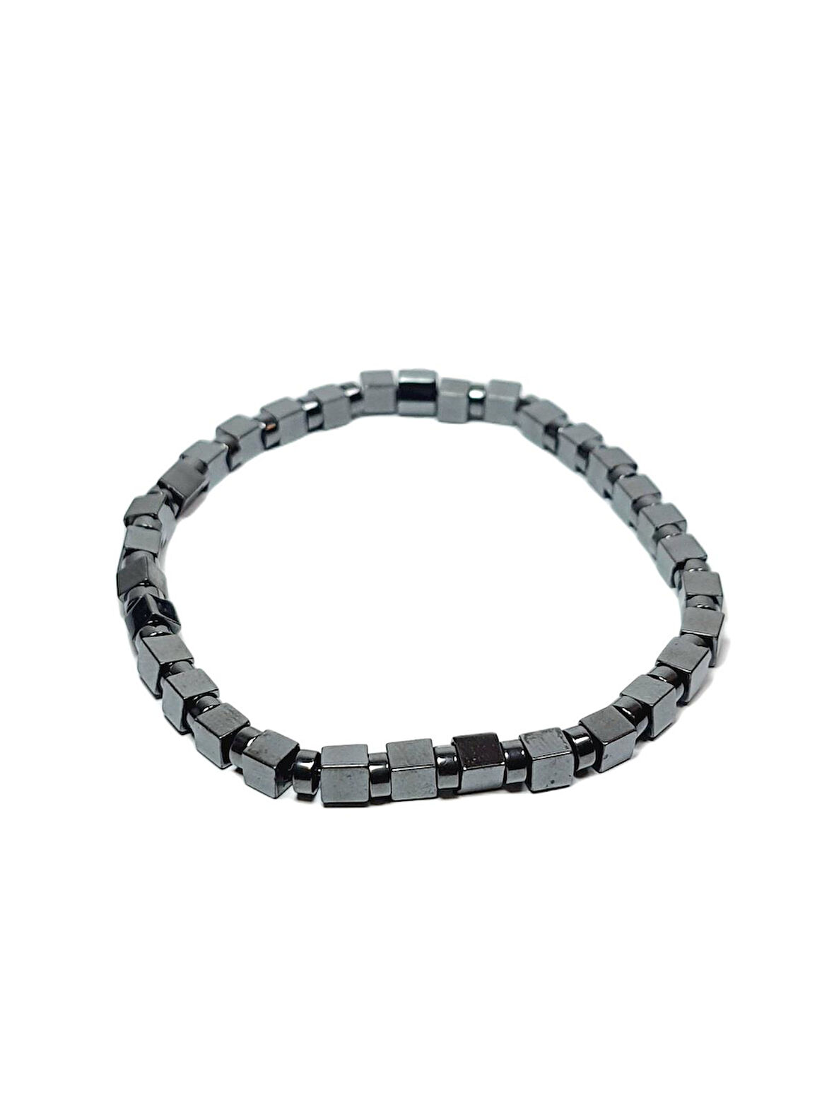 JTSS25DOB1540 HEMATİT GRİ JANTİ DOĞALTAŞ BİLEKLİK