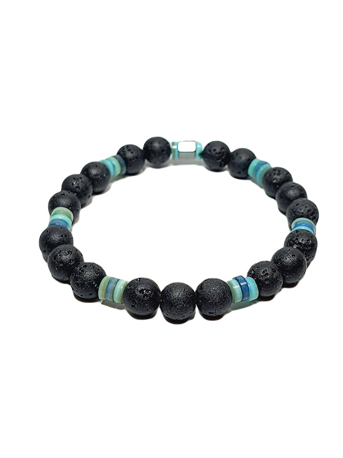 JTSS25DOB1560 LAV SEDEF HEMATİT SİYAH JANTİ DOĞALTAŞ BİLEKLİK