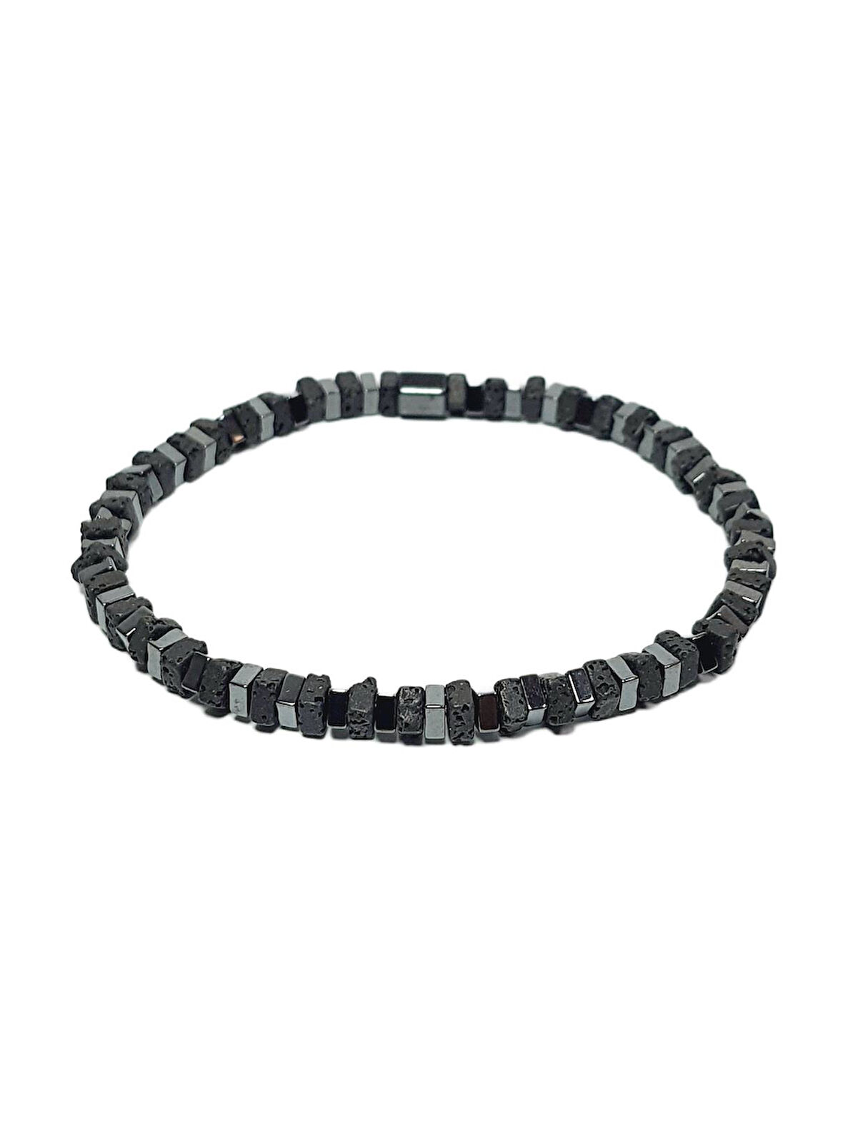 JTAW25BLK1582 LAV ve HEMATİT DOĞALTAŞ ESNEK TASARIM SİYAH GRİ GARANTİLİ HEDİYE KUTULU JANTİ DOĞALTAŞ BİLEKLİK