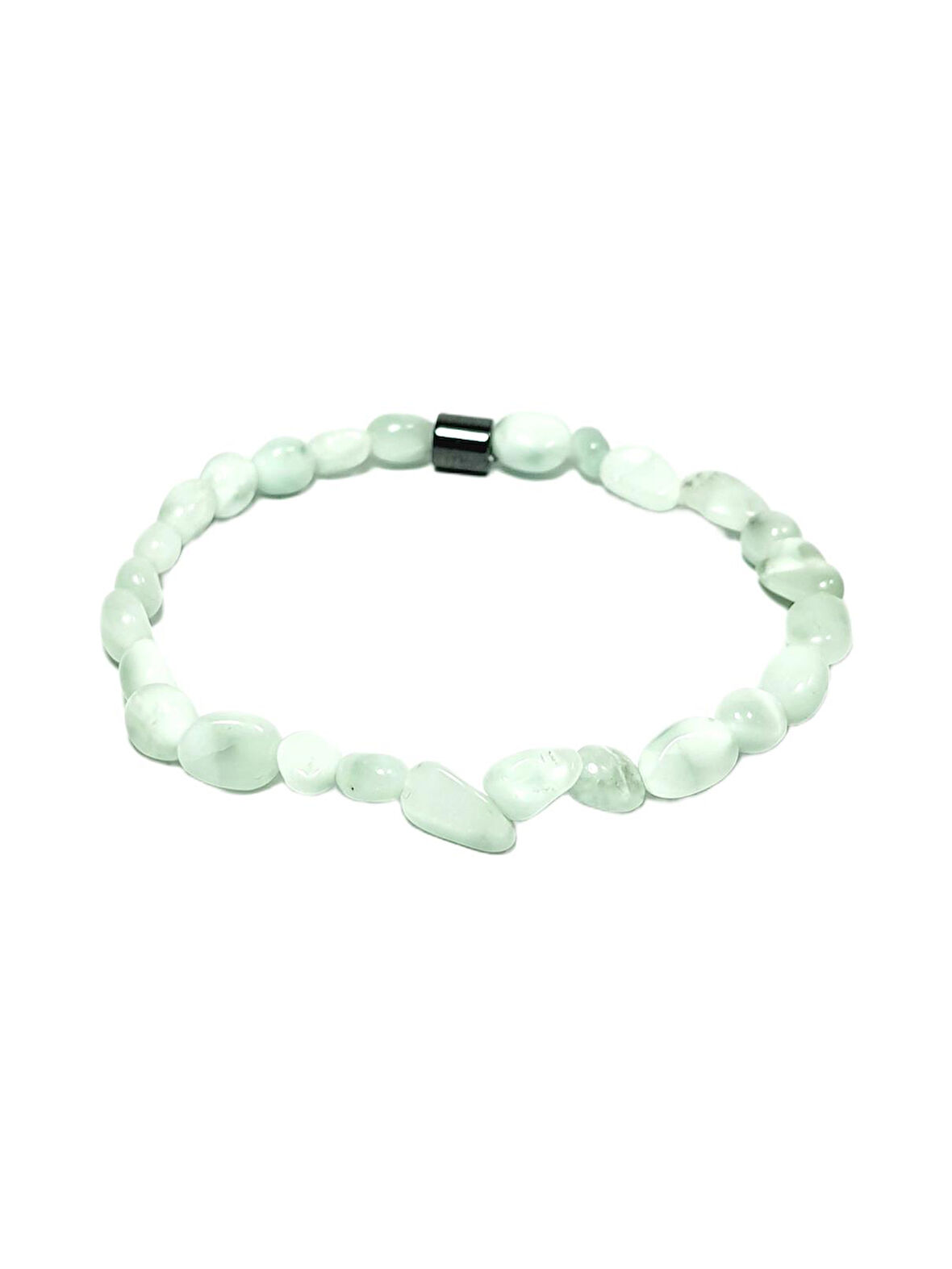 JTAW25BLK1589 AQUAMARIN ve HEMATİT DOĞALTAŞ ESNEK TASARIM AÇIK MAVİ GARANTİLİ HEDİYE KUTULU JANTİ DOĞALTAŞ BİLEKLİK