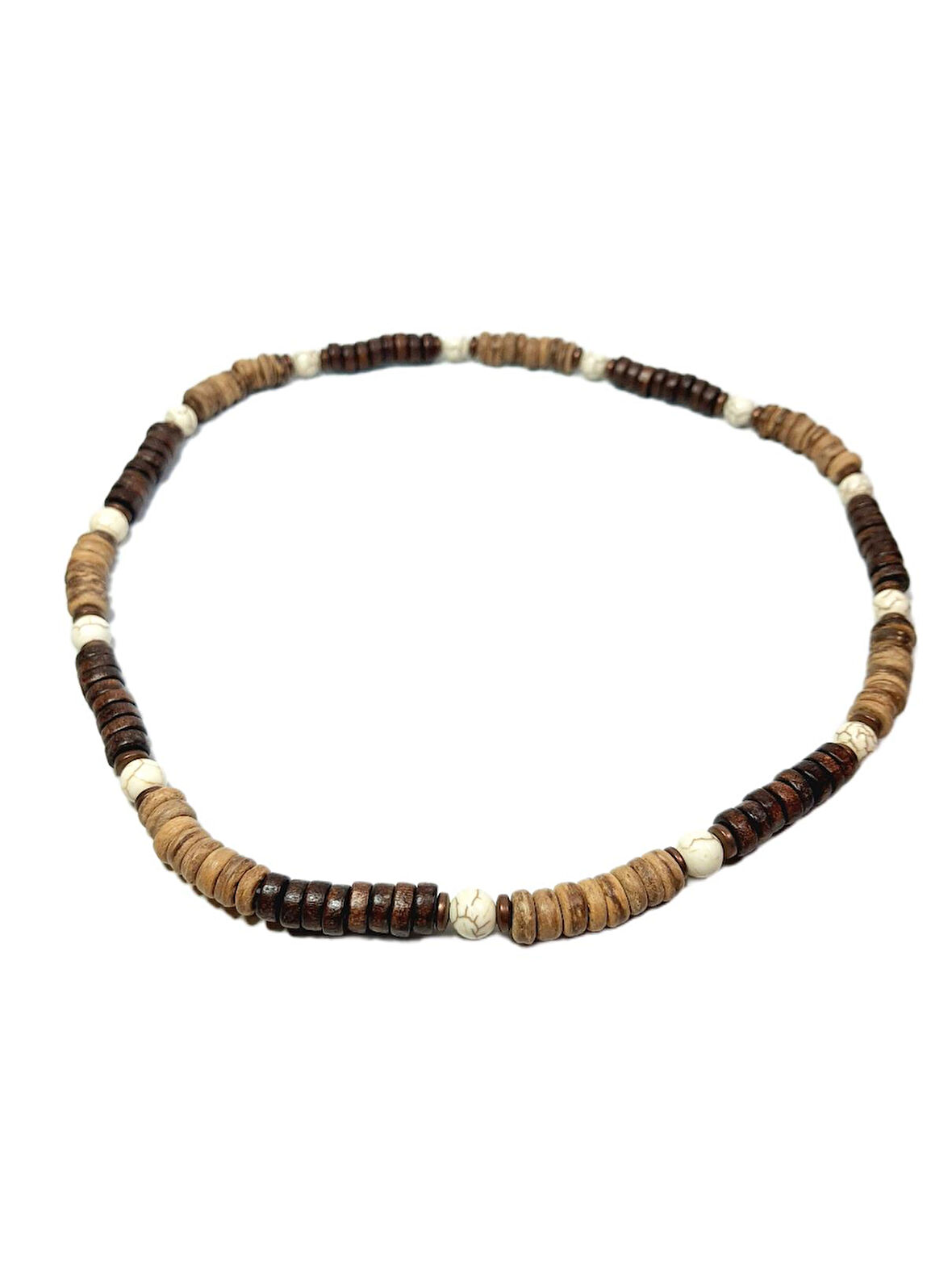 JTAW25KLY1600 AHŞAP DENİZ KABUĞU RETRO BOHEM ETNİK TASARIM KAHVERENGİ GARANTİLİ HEDİYE KUTULU JANTİ KOLYE