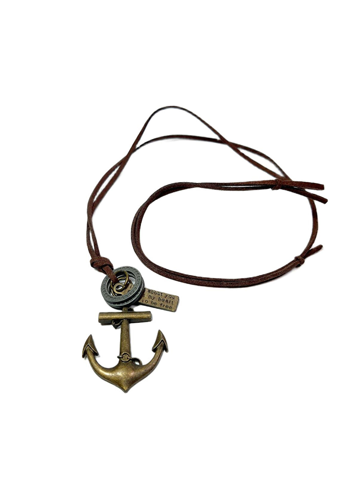 JTAW25KLY1602 ÇAPA MODEL ALAŞIMLI METAL SUNİ DERİ TASARIM KAHVERENGİ GARANTİLİ HEDİYE KUTULU JANTİ KOLYE