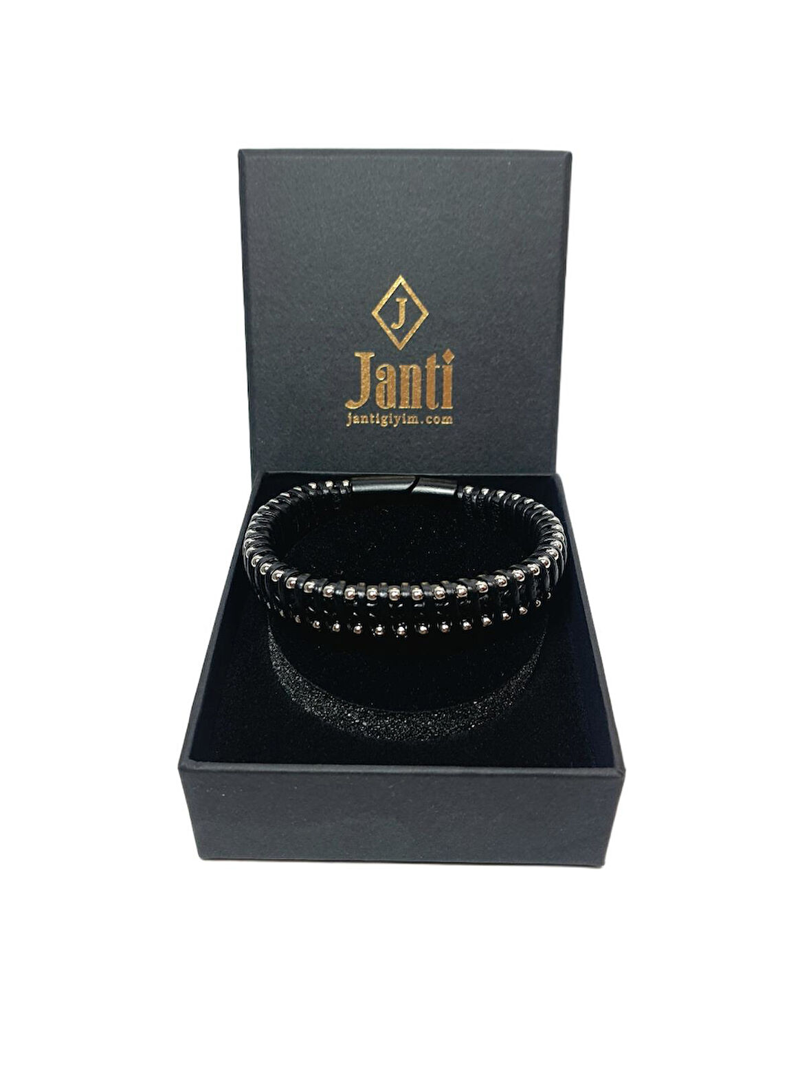 JTAW25BLK1621 HAKİKİ DERİ MIKNATIS KAPAMA PASLANMAZ ALAŞIMLI METAL GARANTİLİ HEDİYE KUTULU JANTİ BİLEKLİK