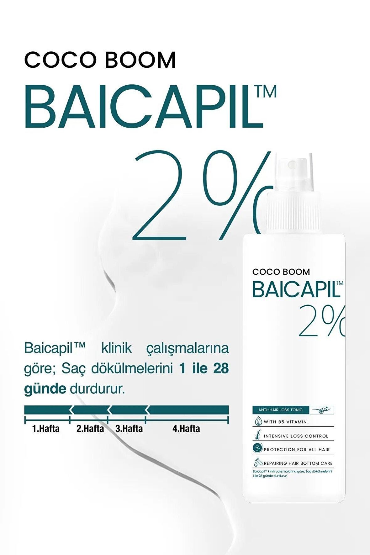 Coco Boom Baicapil içerikli Dökülme Karşıtı Güçlendirici Saç Bakım Boomu 150 ML