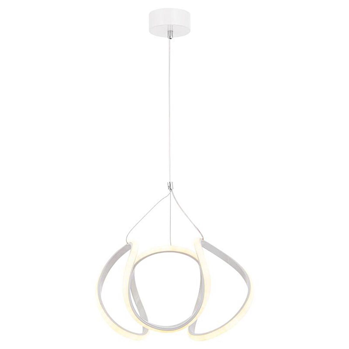 1666-1 B Led Tekli Beyaz Avize