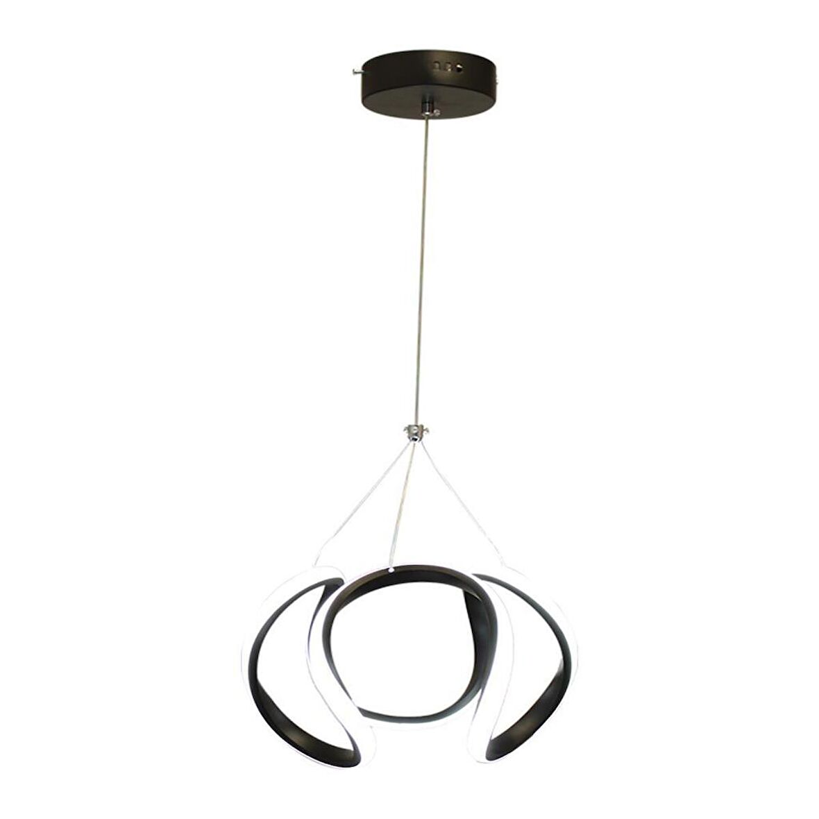 1666-30 Siyah Led Avize