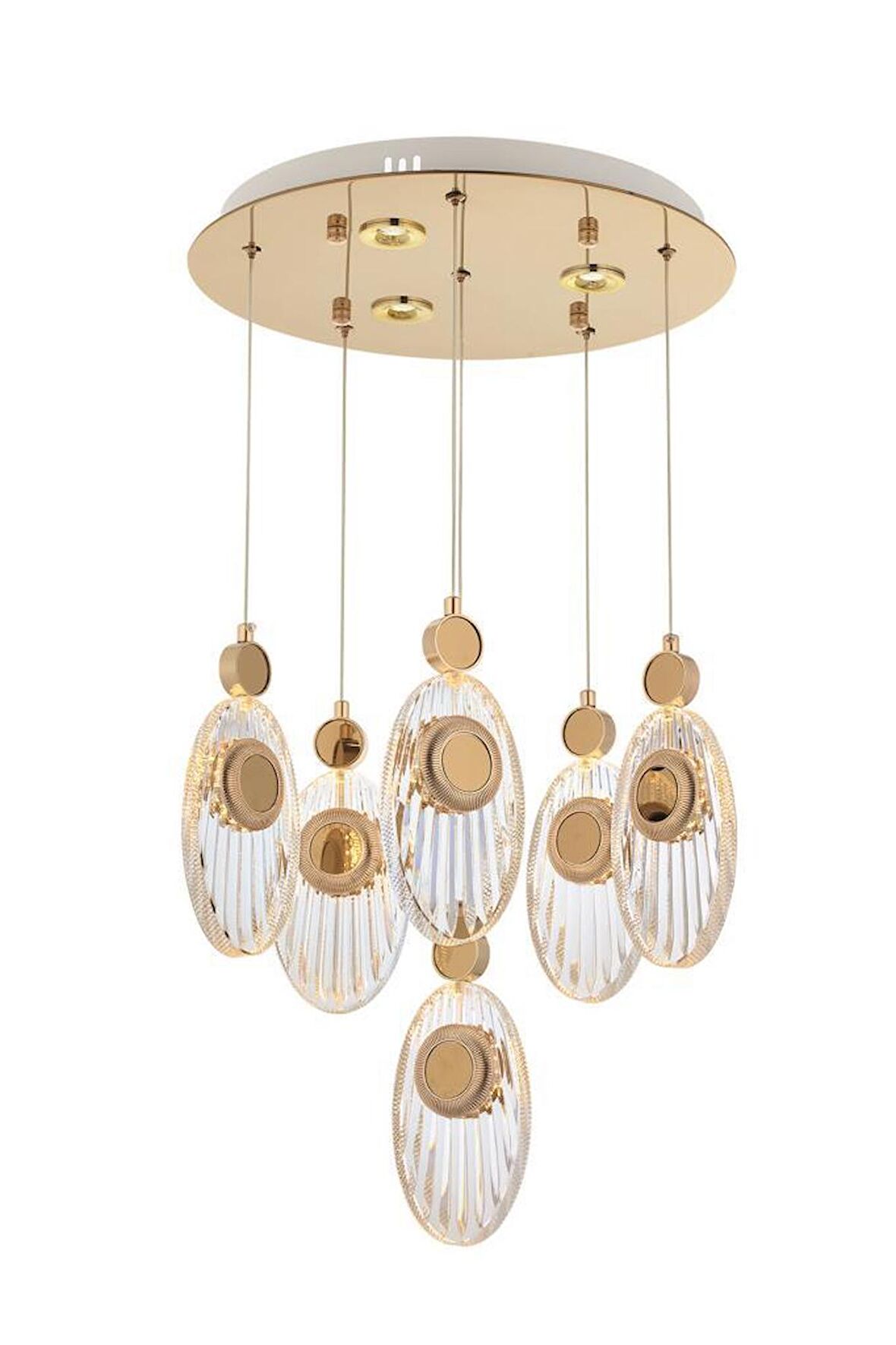 1203-5+1 6 Li Sarı Led Avize
