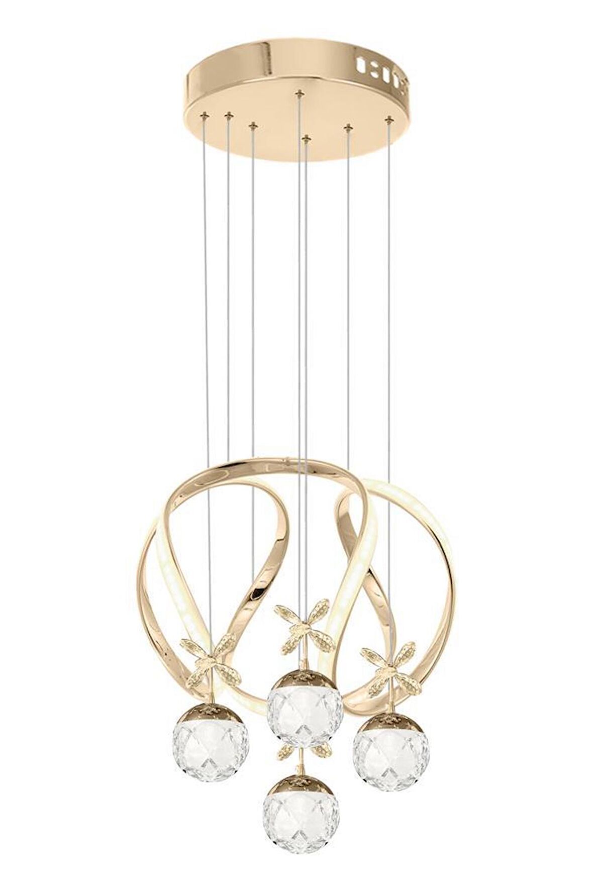 1625-40 SR 4 Toplu Gold Led Avize