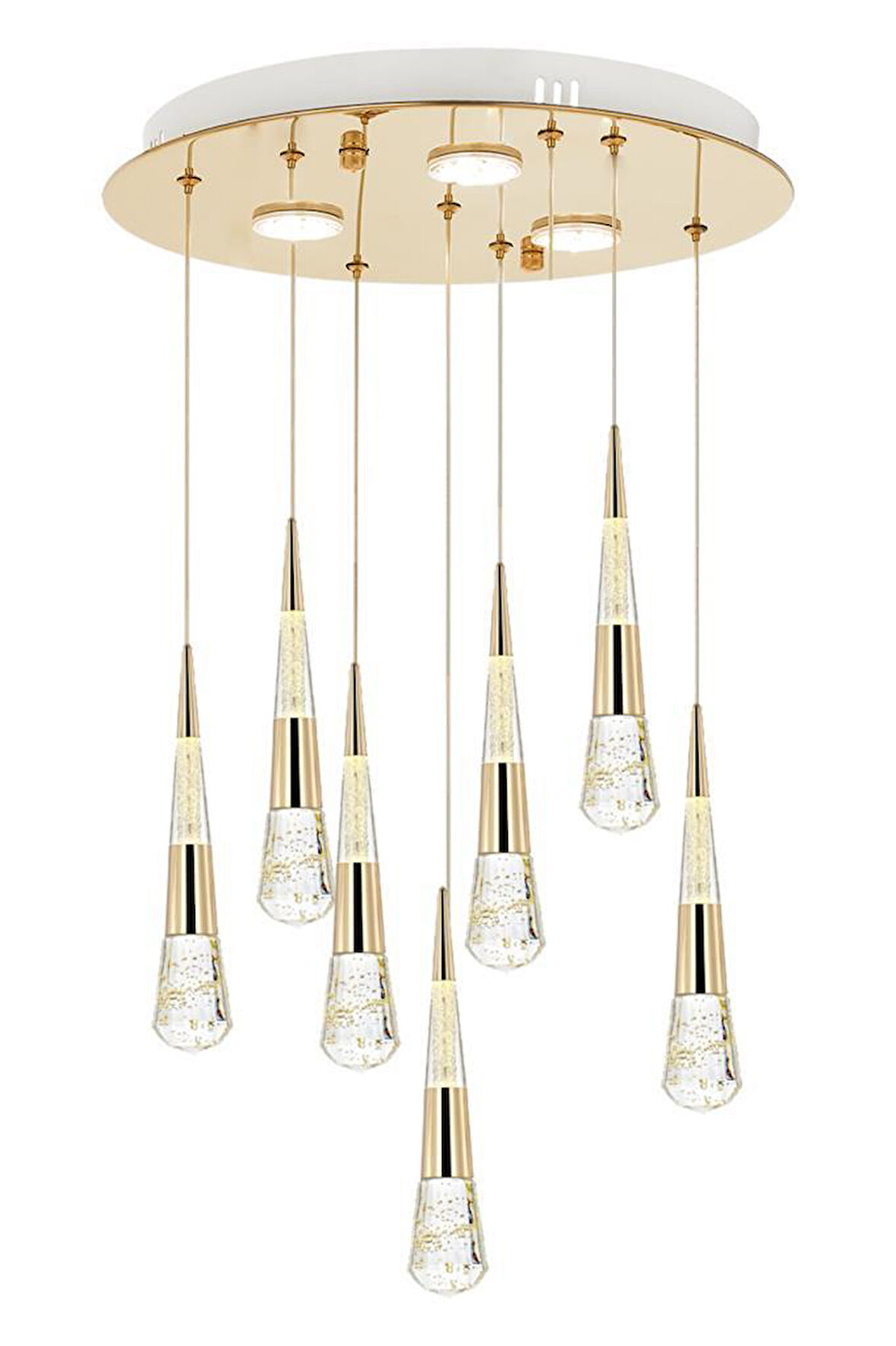 Eray Aydınlatma 1606-6+1 7li Sarkıt Led Gold Avize