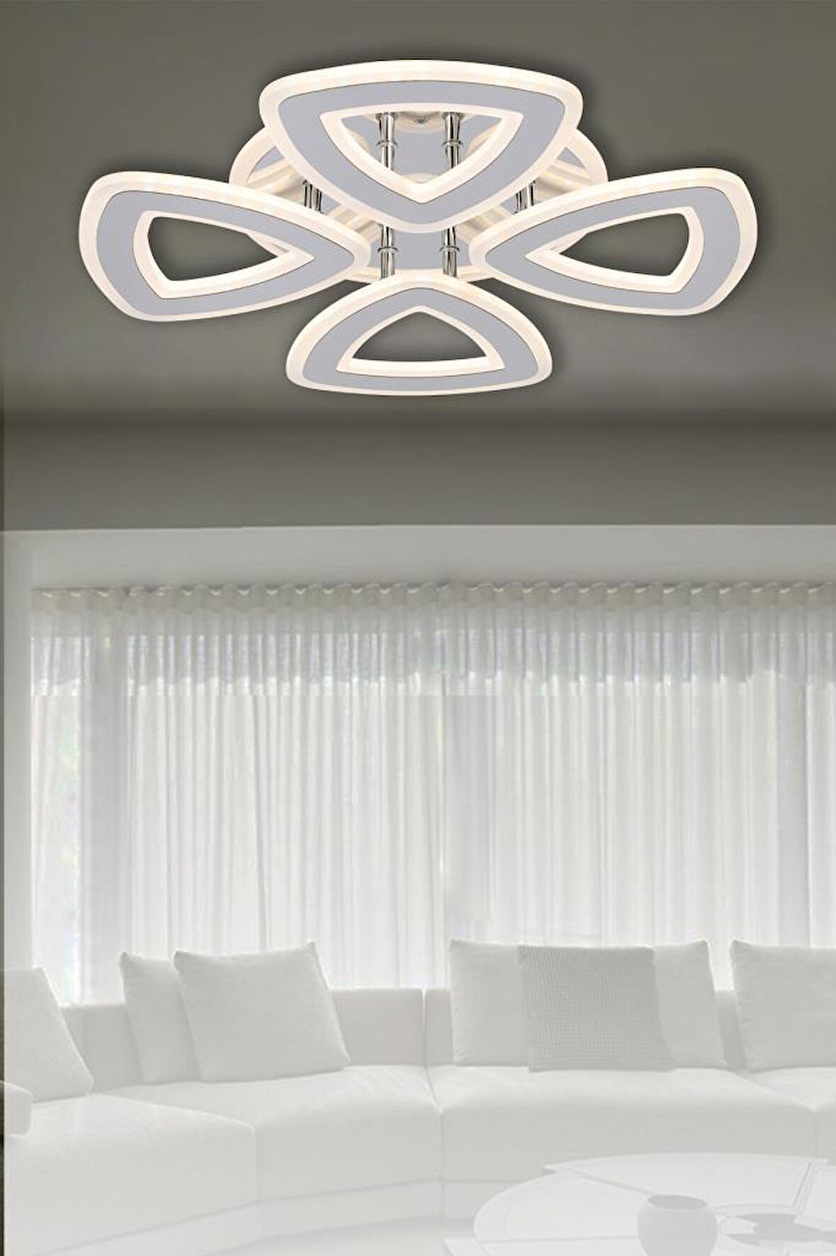 Eray Aydınlatma 3264-4 Krom Kumandalı Led Avize