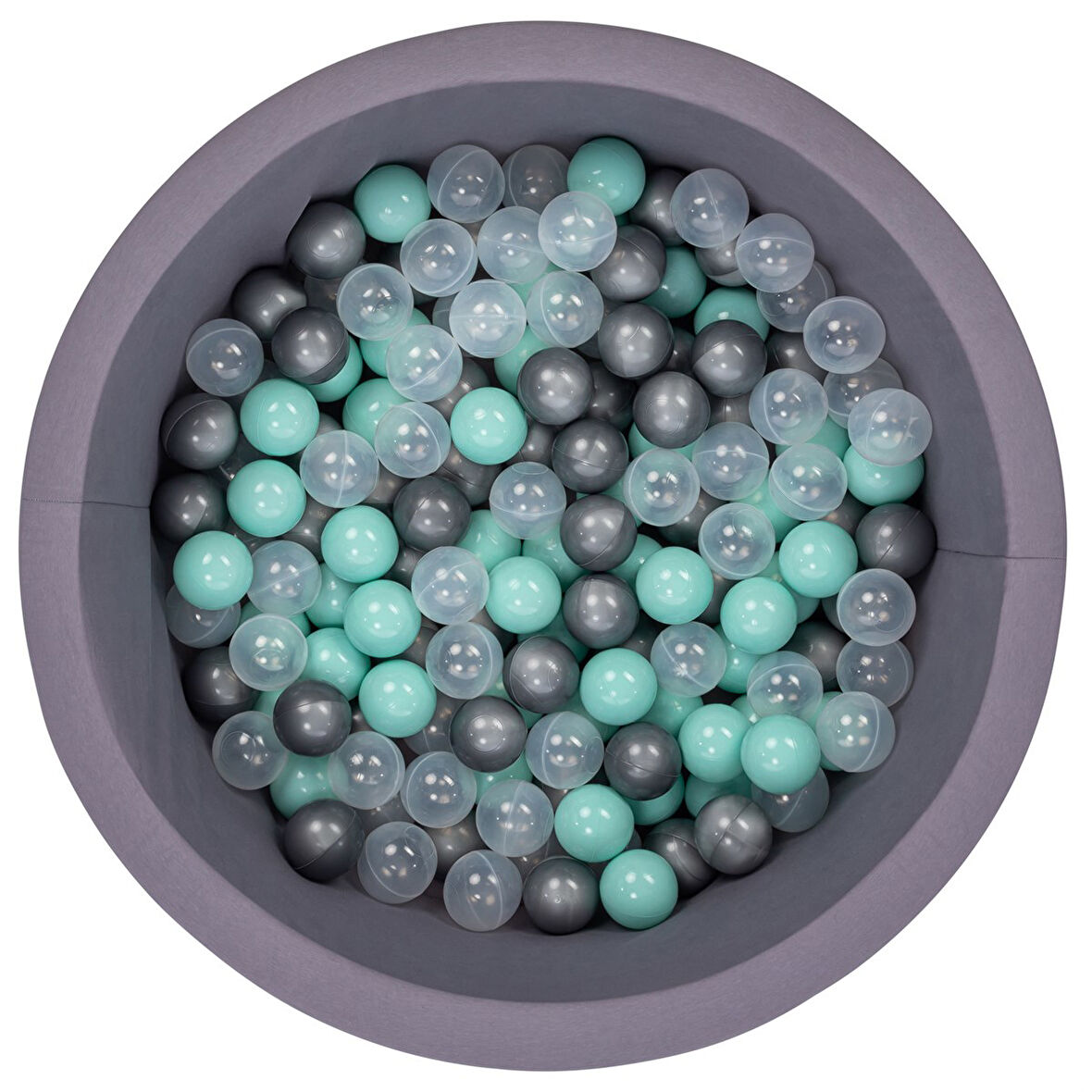Wellgro Bubble Pops Gri Top Havuzu-Gri/Şeffaf/Mint