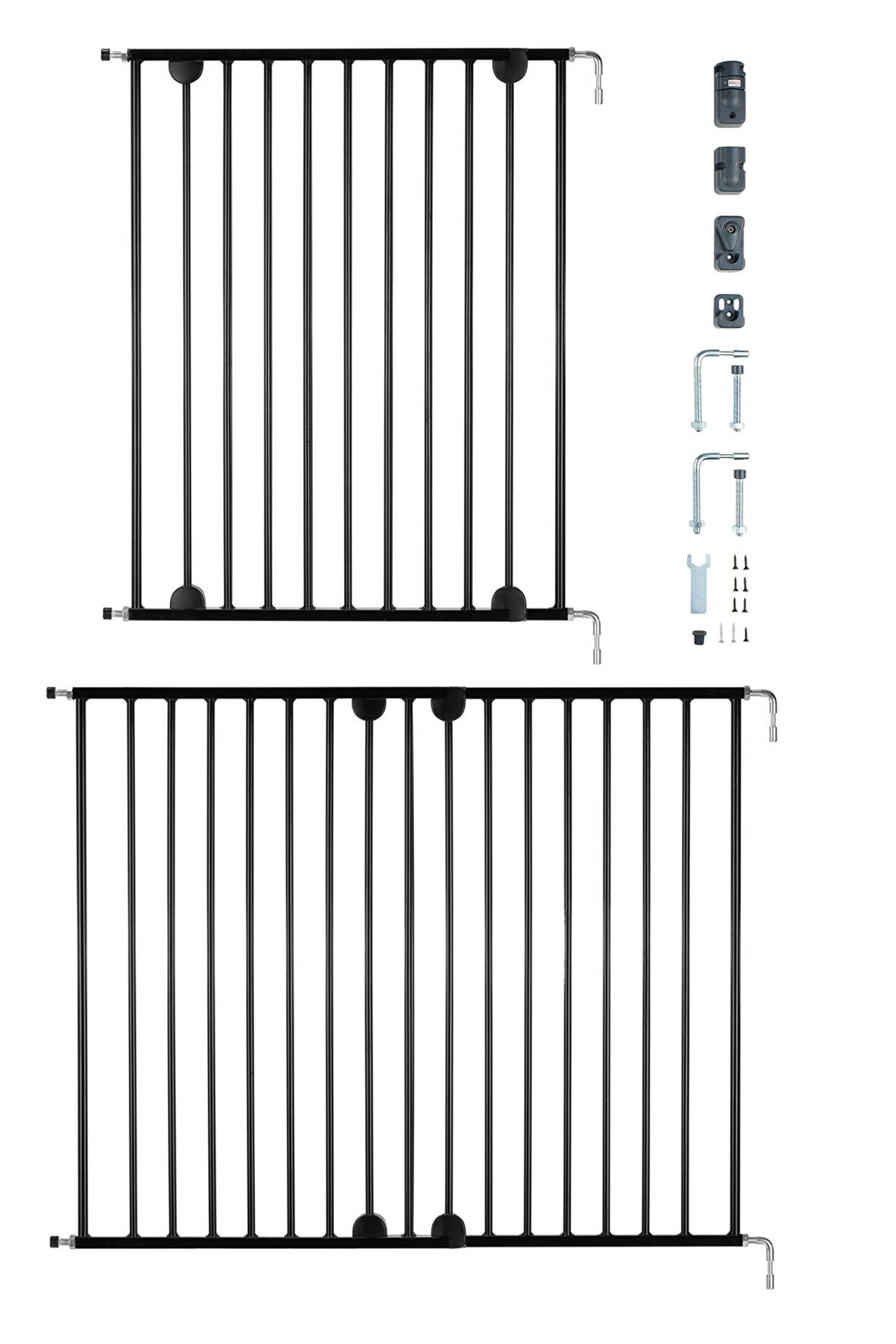 Wellgro 62-102 cm Metal Uzayan Güvenlik Kapısı Siyah