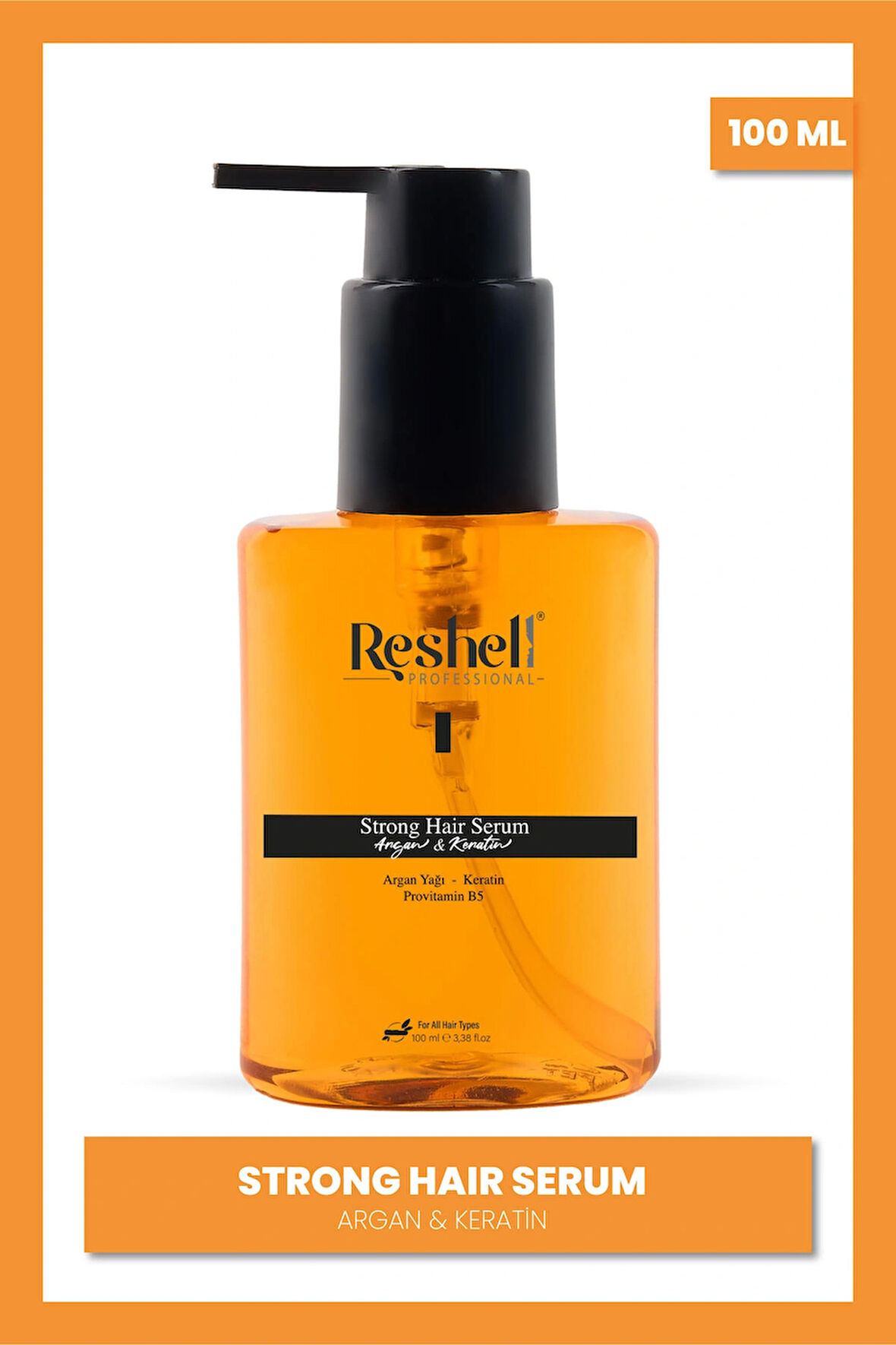 Reshell Onarıcı Besleyici Argan Ve Keratin Saç Bakım Yağı 100 ml