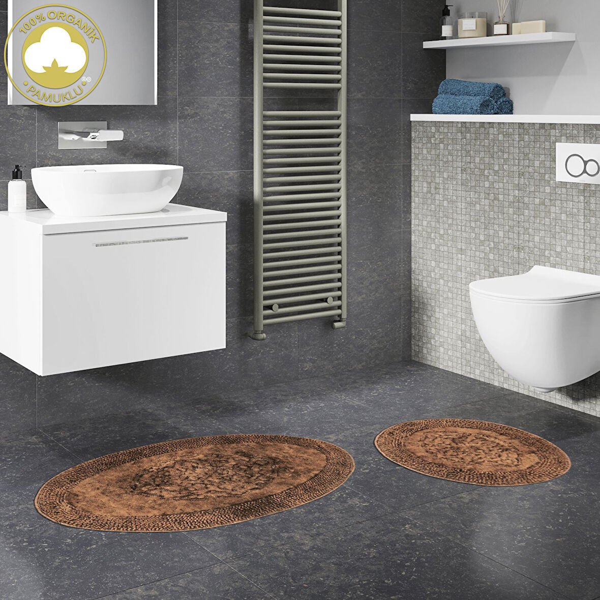 Alanur Salina Oval Cotton Makarnalı 2 Li Paspas