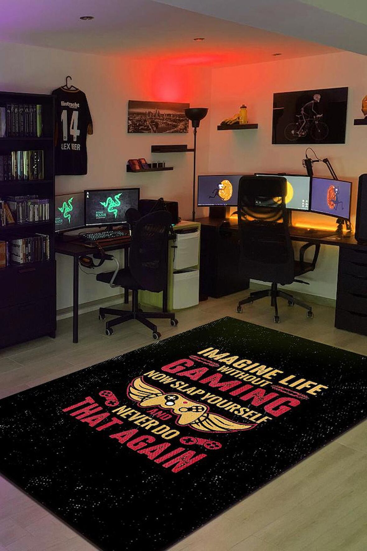 Homshtag Oyunsuz Hayat Olmaz Pamuklu Dokuma Tabanlı Yıkanabilir Kaymaz Dekoratif Oyuncu Halısı