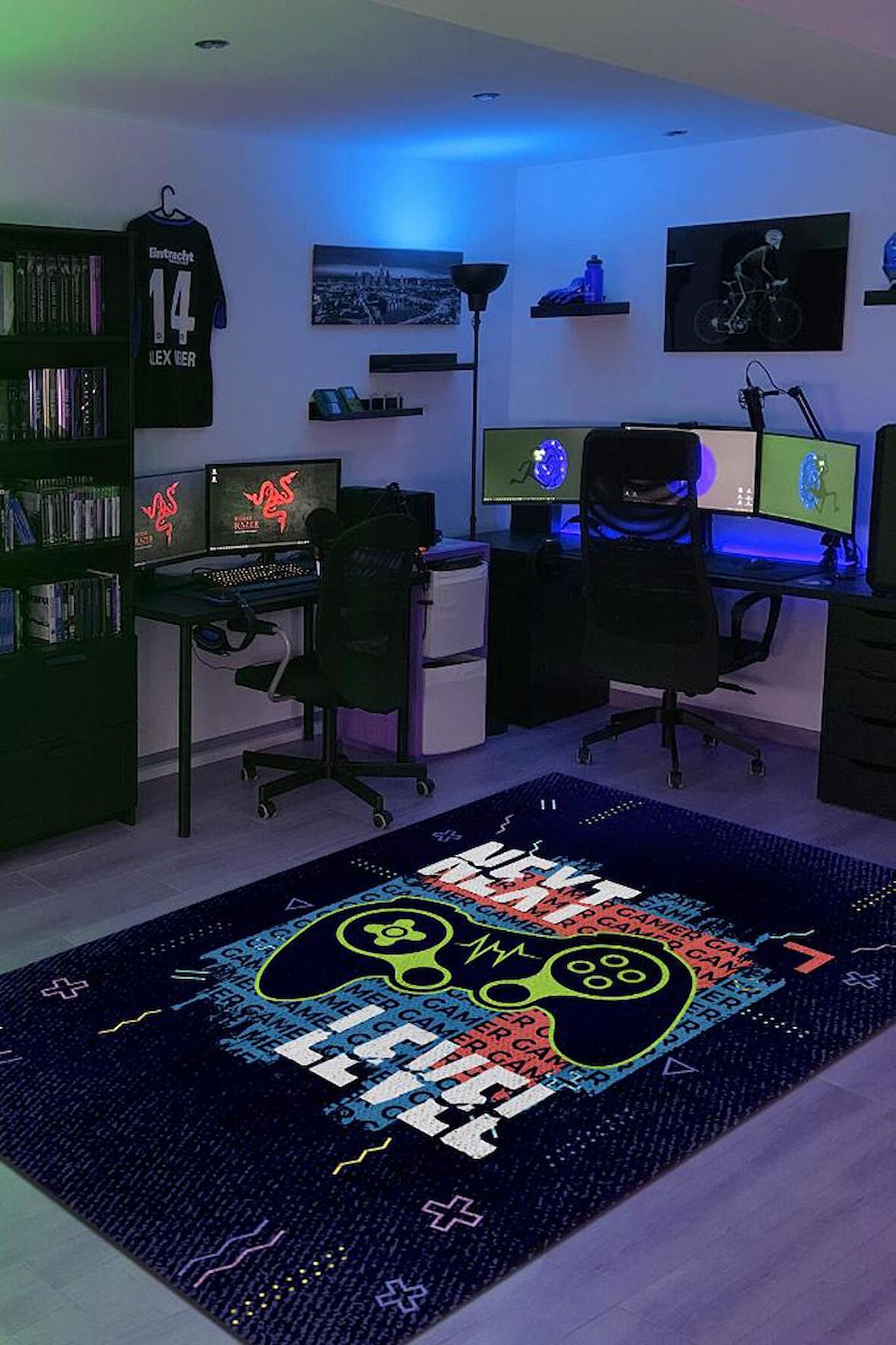 Homshtag Next Level Pamuklu Dokuma Tabanlı Yıkanabilir Kaymaz Dekoratif Oyuncu Halısı