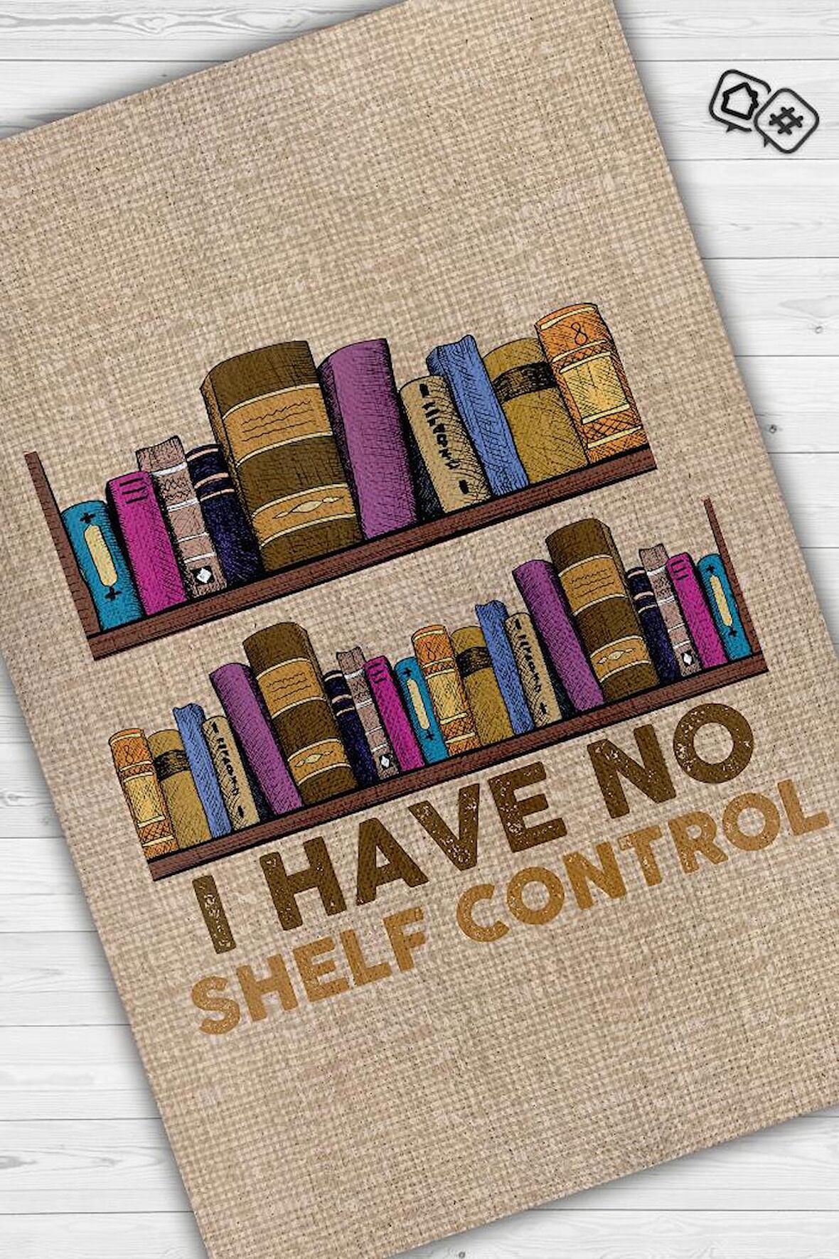 Homshtag Raf Kontrolüm Yok Pamuklu Dokuma Tabanlı Yıkanabilir Kaymaz Dekoratif Kitap Sever Halısı