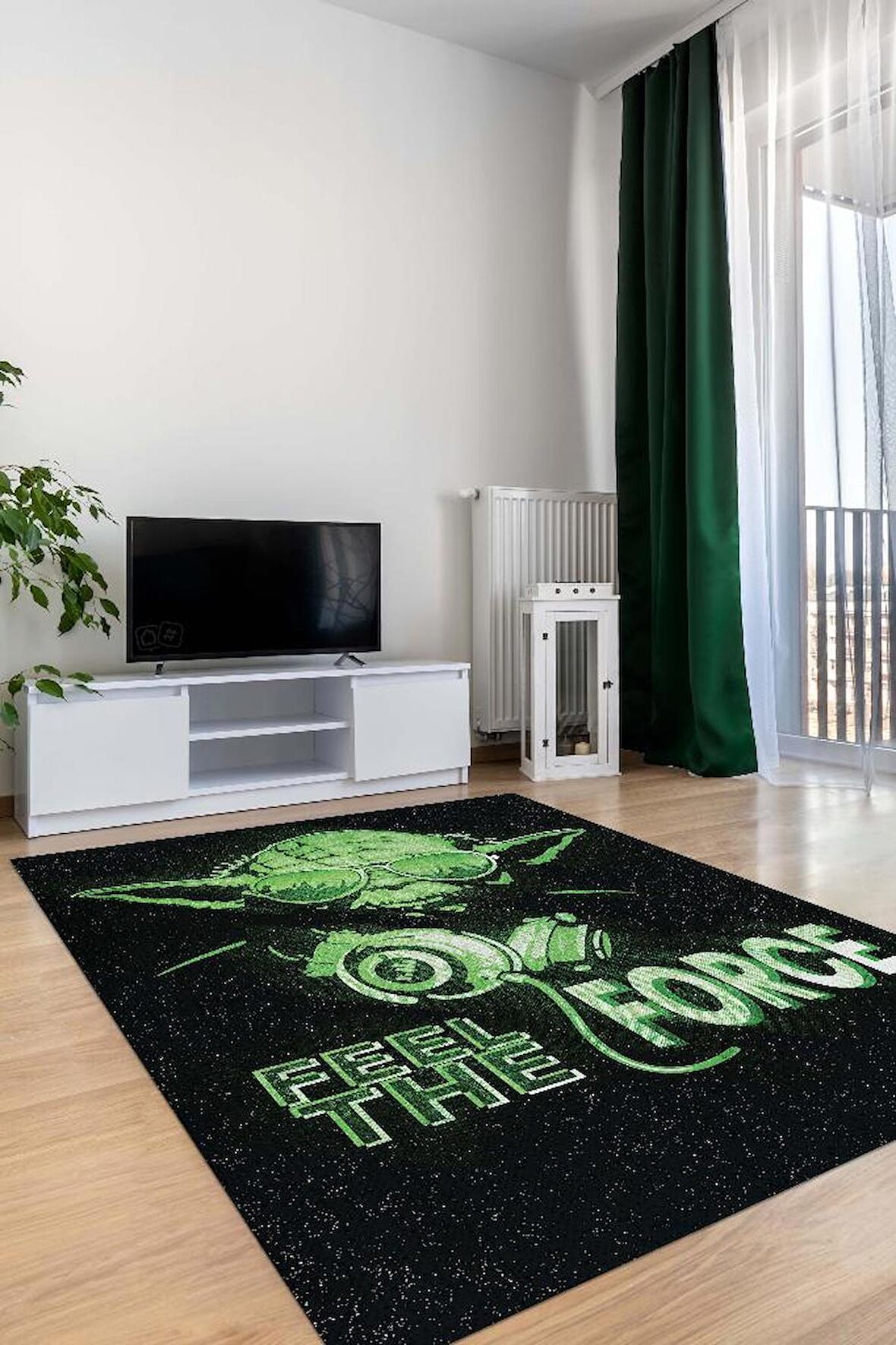 Homshtag Gücü Hisset Dokuma Tabanlı Yıkanabilir Kaymaz Star Wars Film Halısı