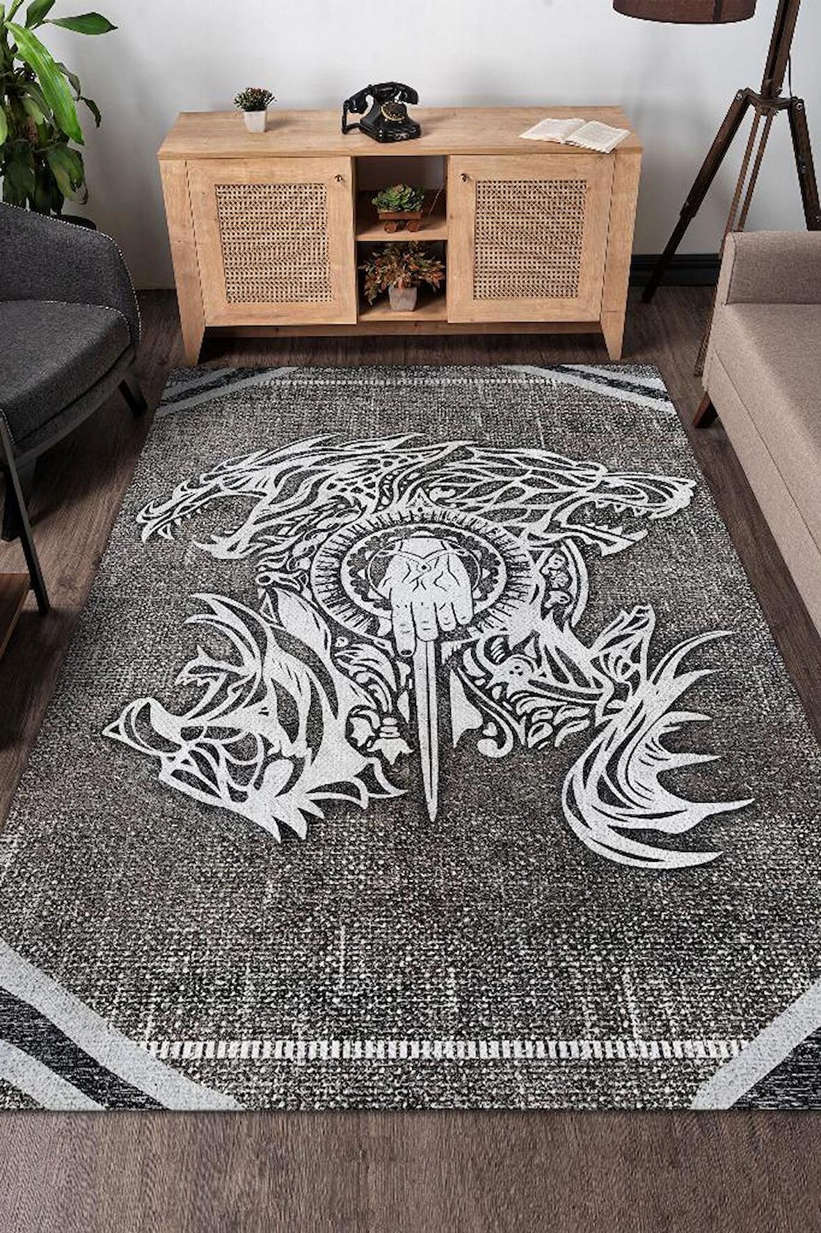 Homshtag Hanedanlar Tabanlı Yıkanabilir Game Of Thrones Halısı