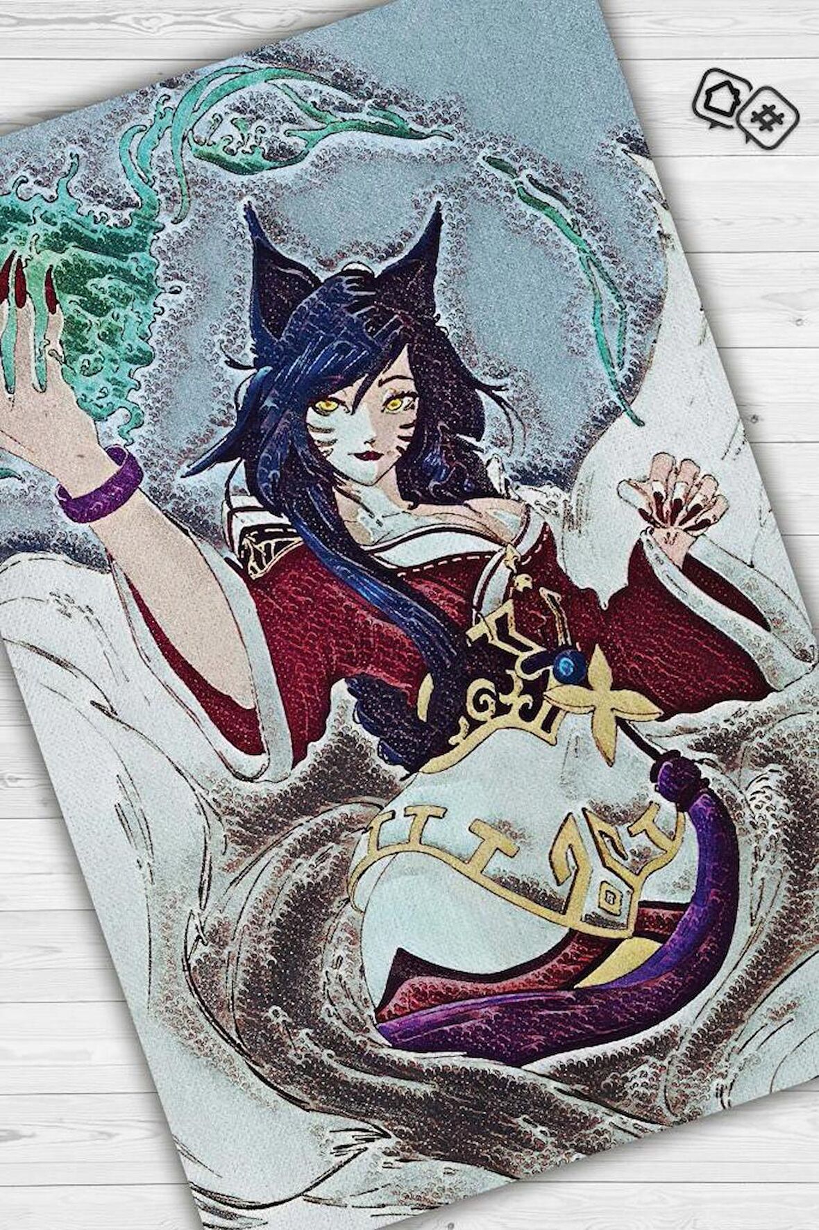 Homshtag Ahri Dokuma Tabanlı Yıkanabilir Gamer Halısı