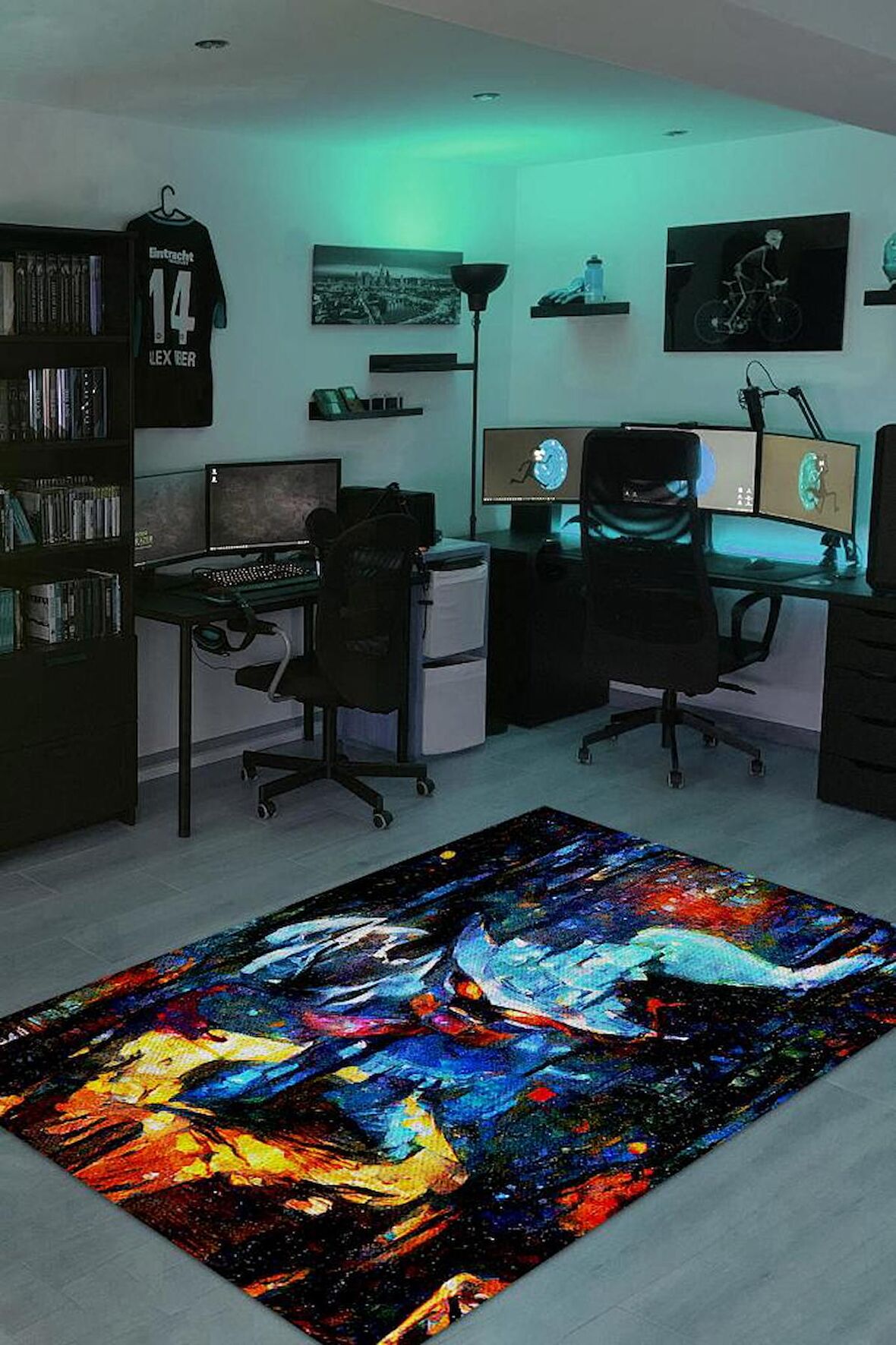 Homshtag Veigar Dokuma Tabanlı Yıkanabilir Gamer Halısı