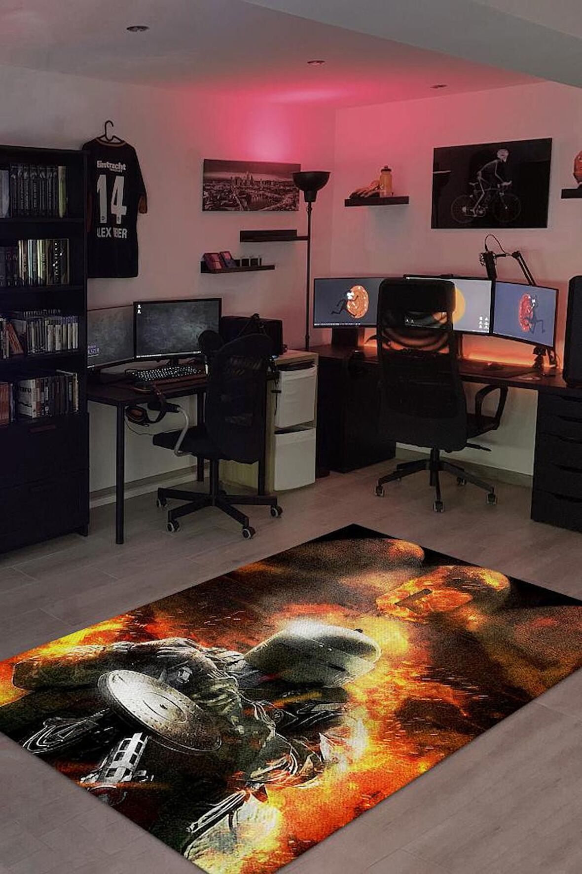 Homshtag Altı Dokuma Tabanlı Yıkanabilir Gamer Halısı